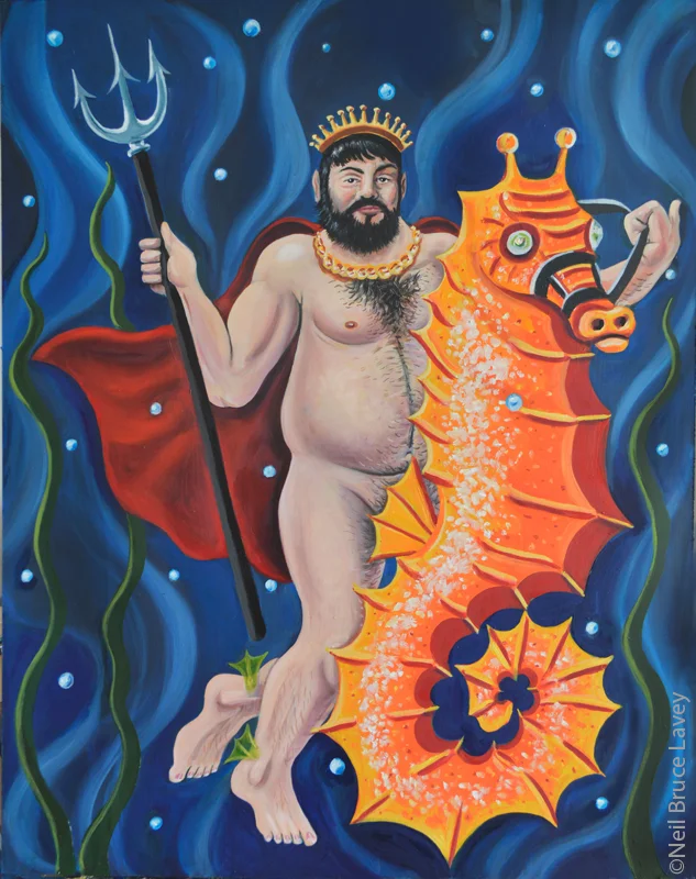 "King Neptune" 24" x 34" $800.
