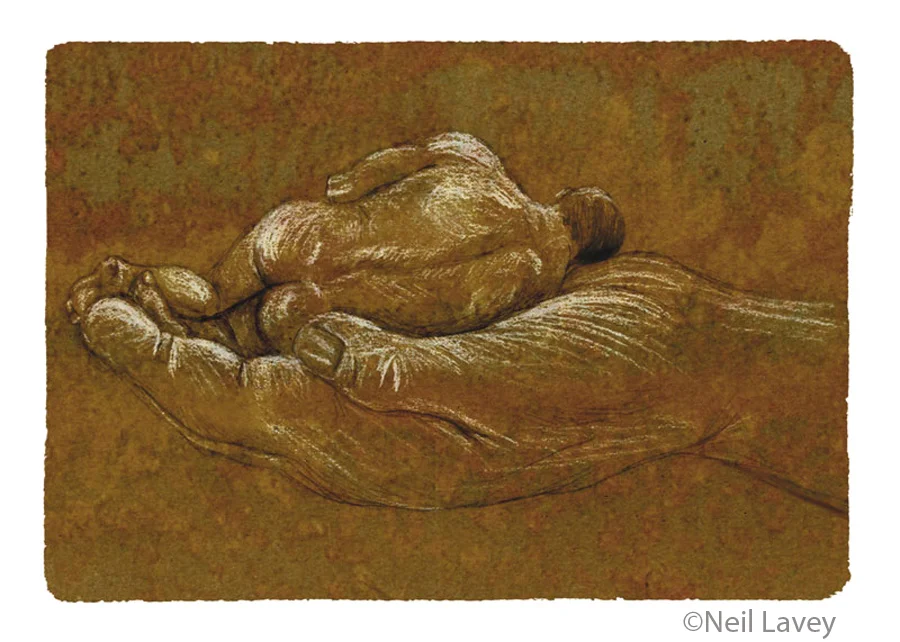 "Big Help" Chalk & Pencil on Paper; 1997. $200.