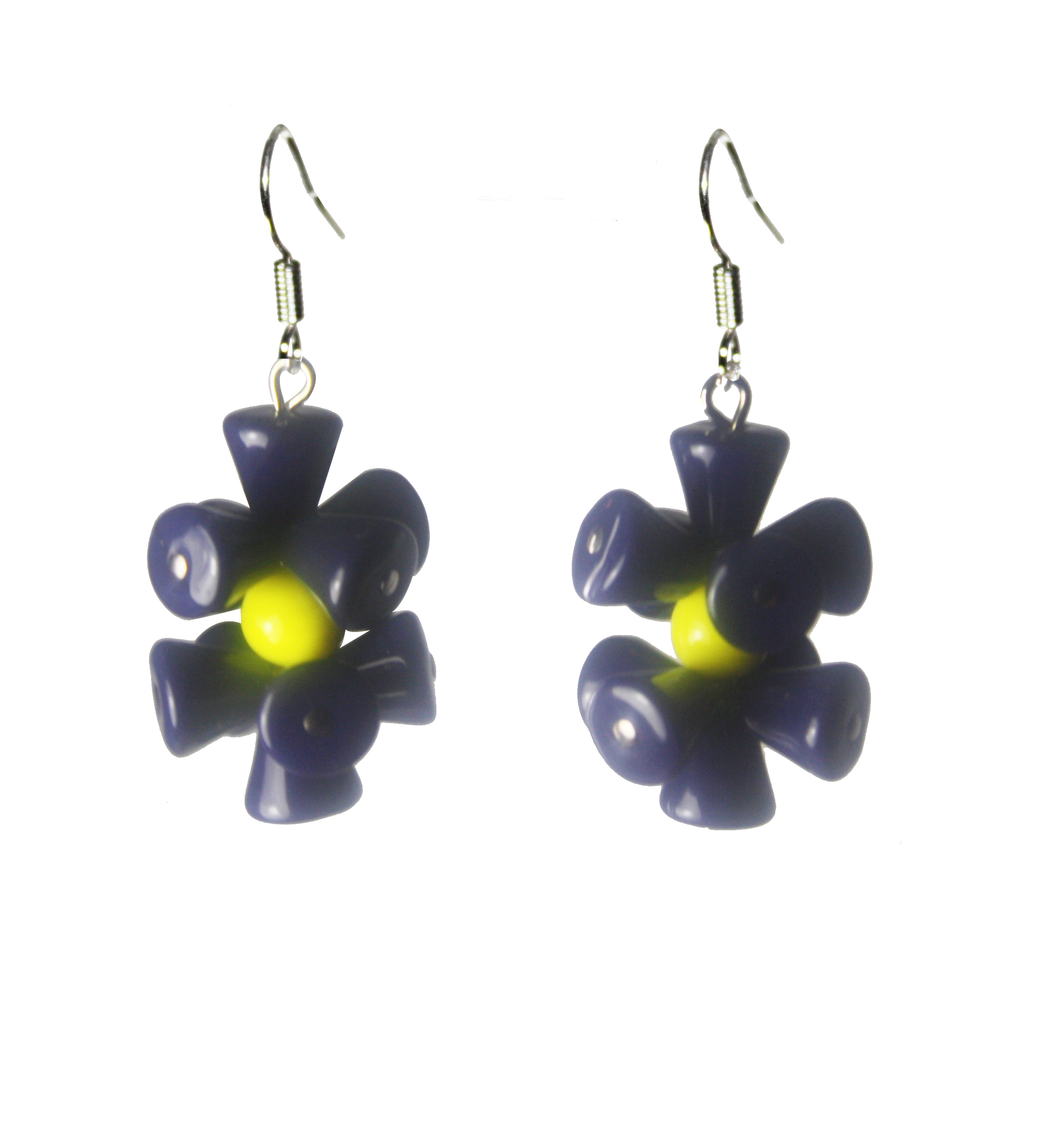 Vintage Blue Spine Gobster Earrings
