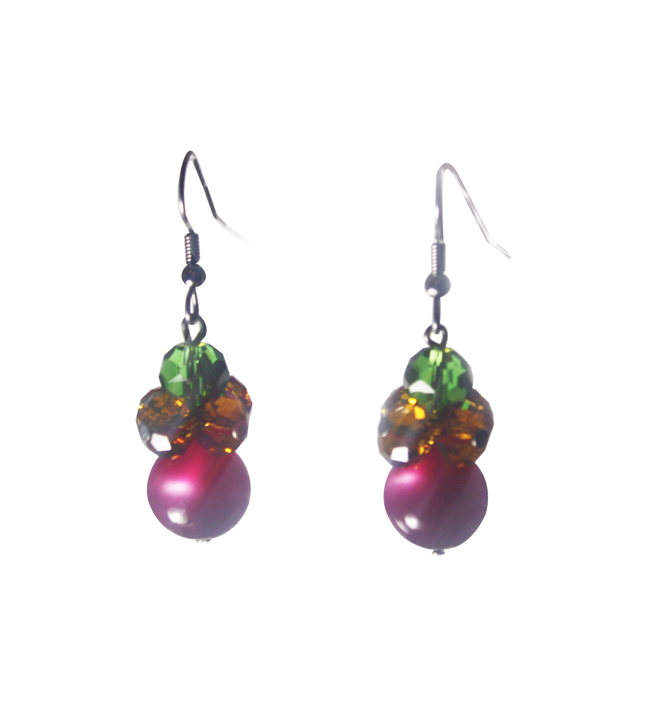 Raspberry Lime Ice Gobster Earrings