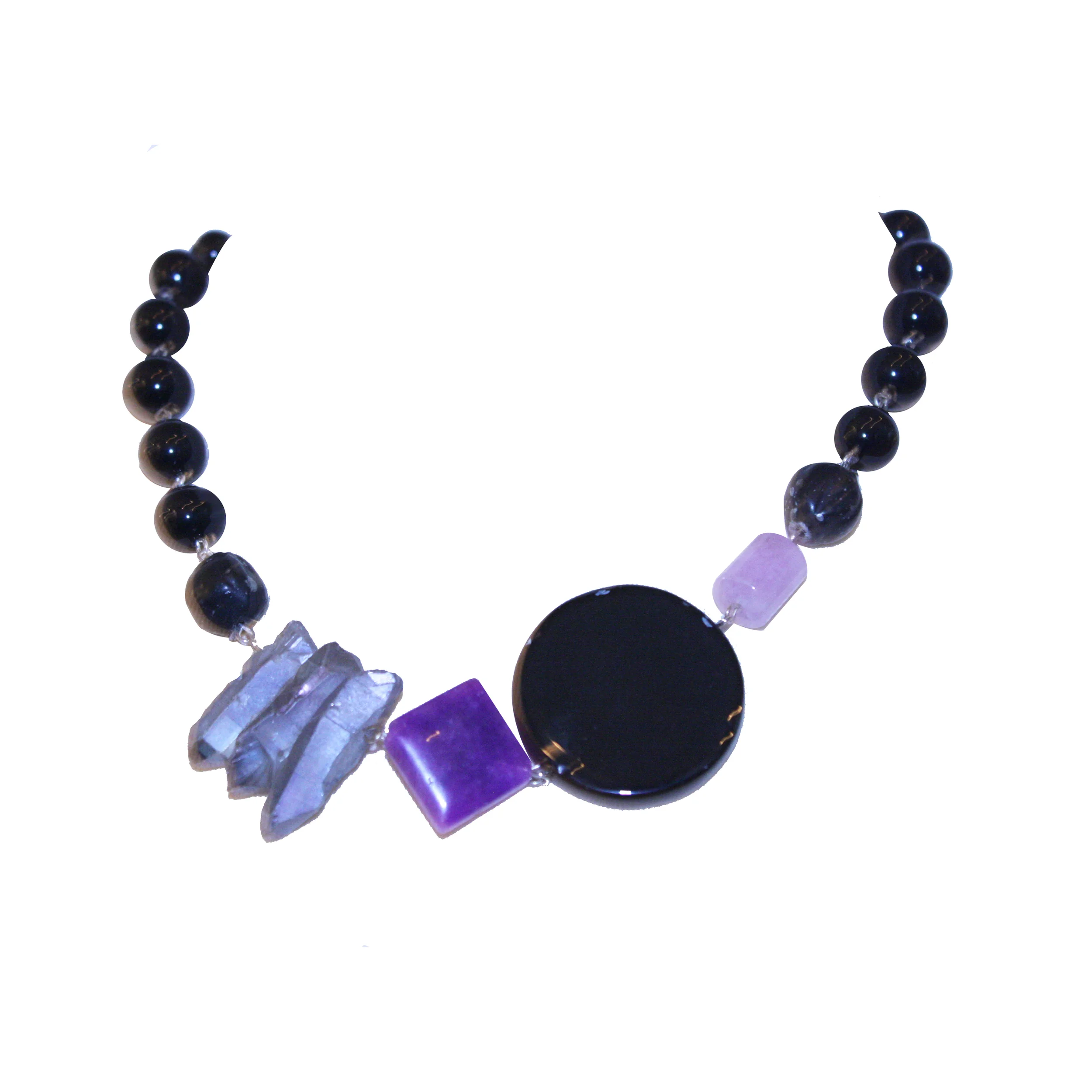 Dark Chocolate Blackberry Blend Beaded Necklace