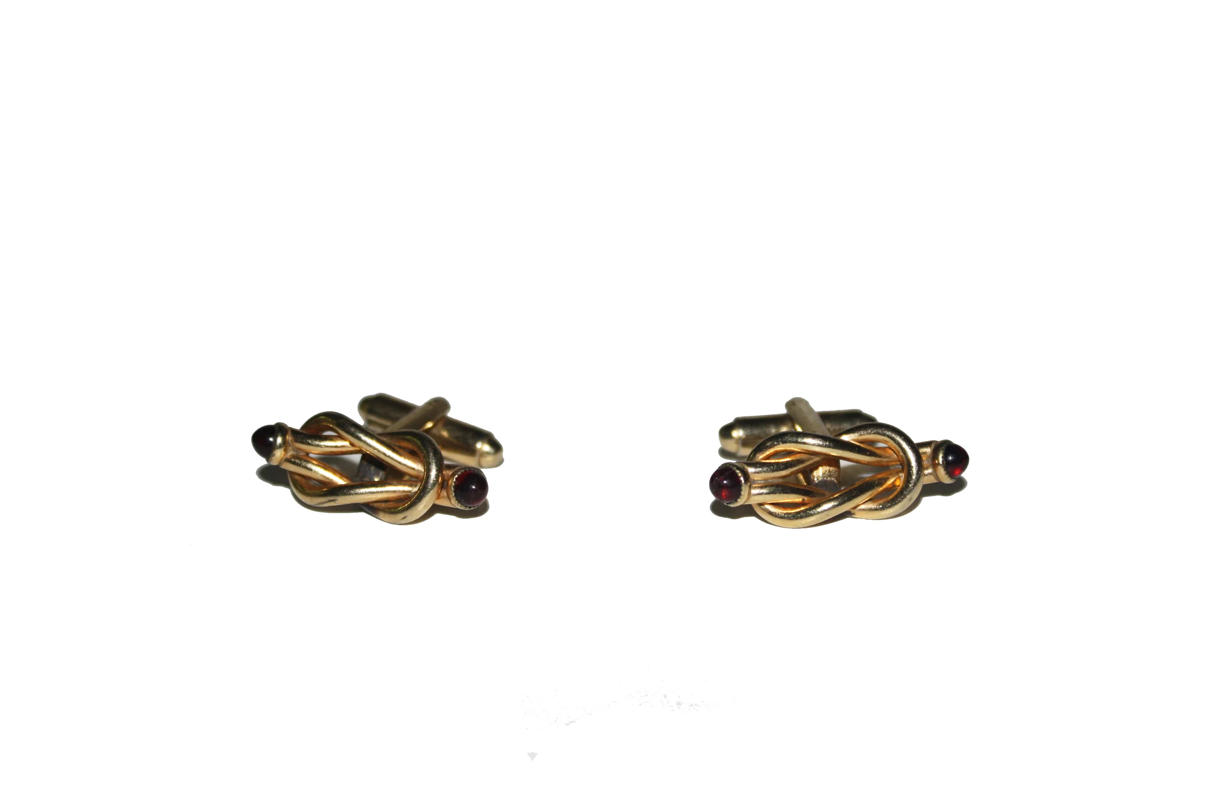 Ruby Cabochon Rope Cufflinks