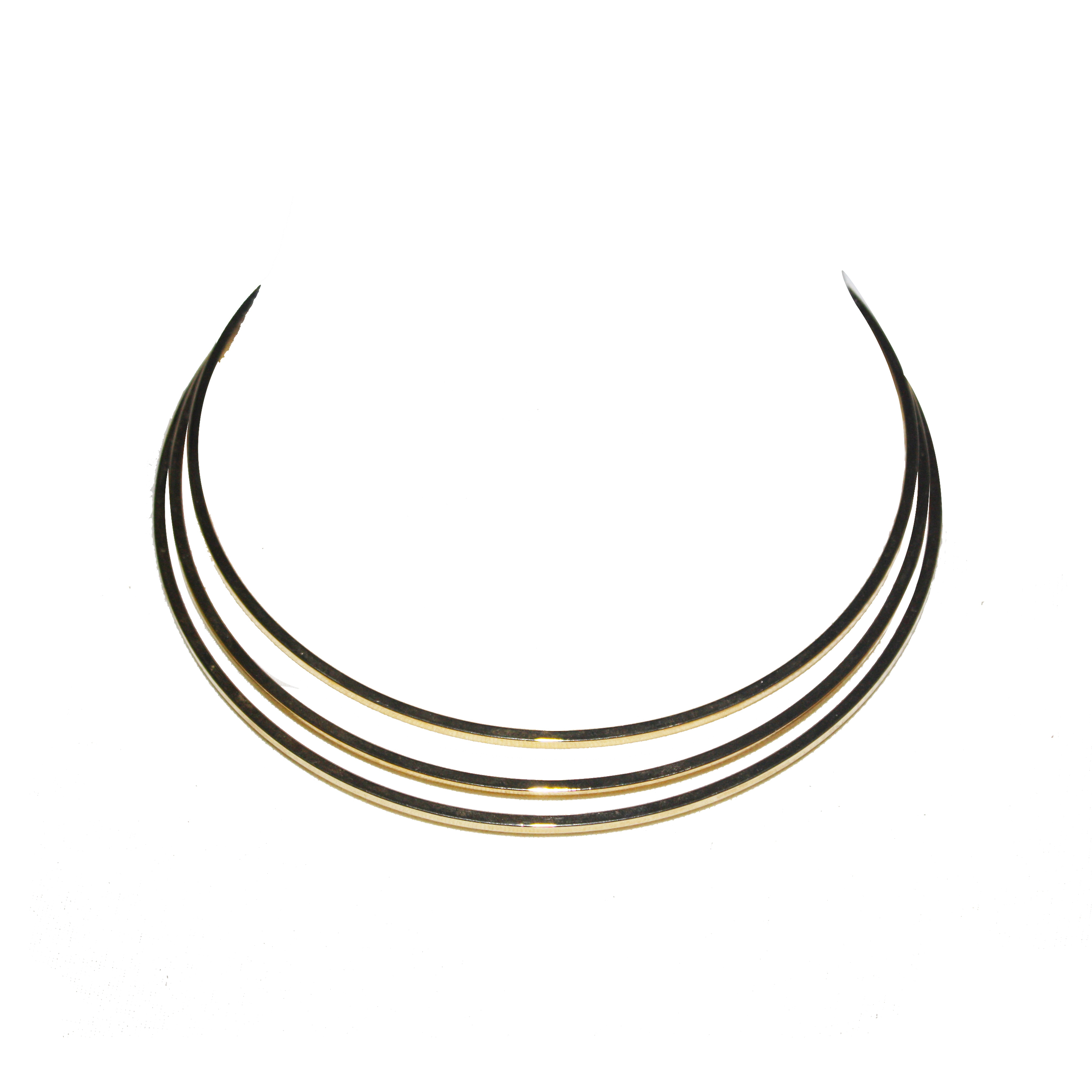 Vintage Three Tier Minimalist Gold Tone Vintage Necklace