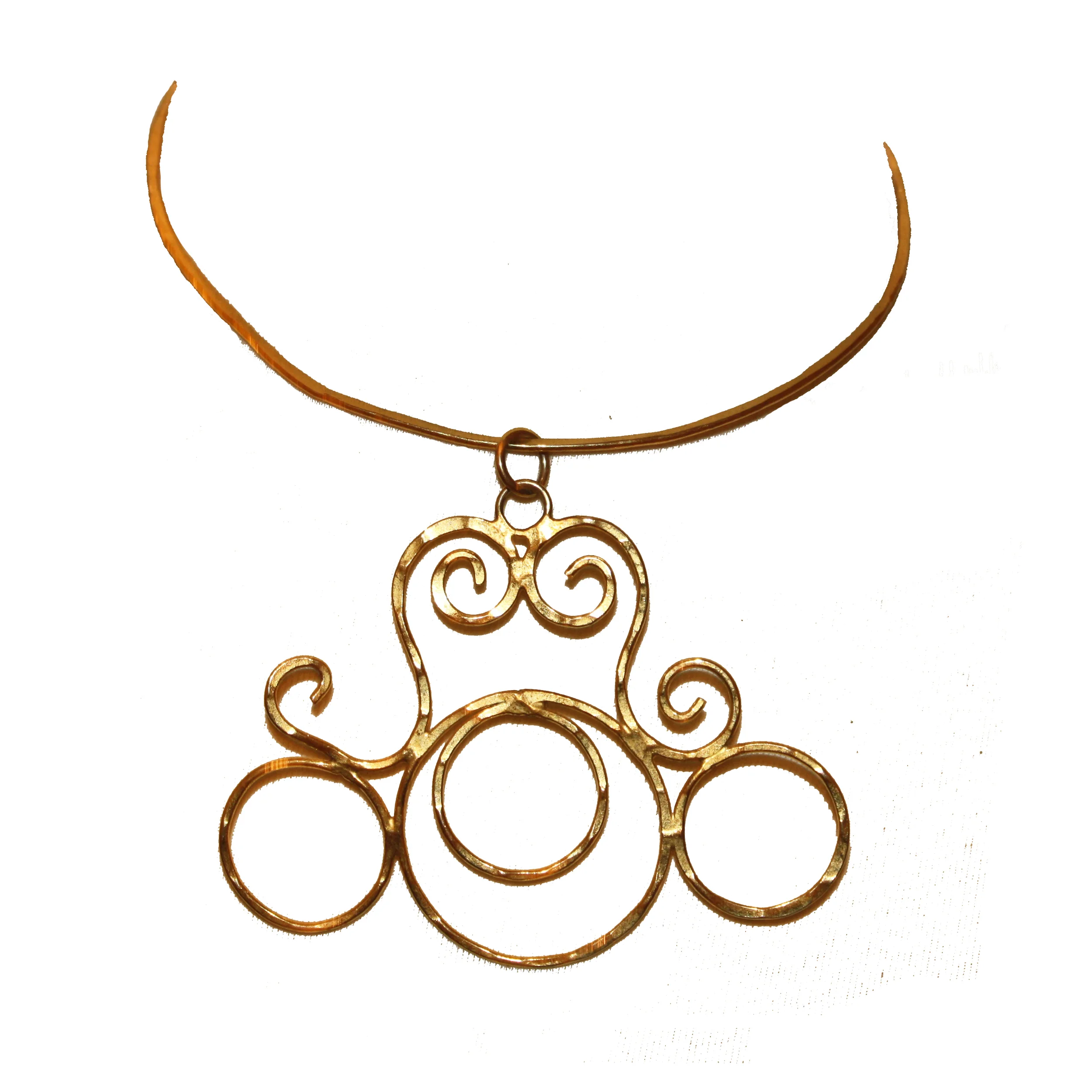 Vintage Golden Cursive Collar Necklace