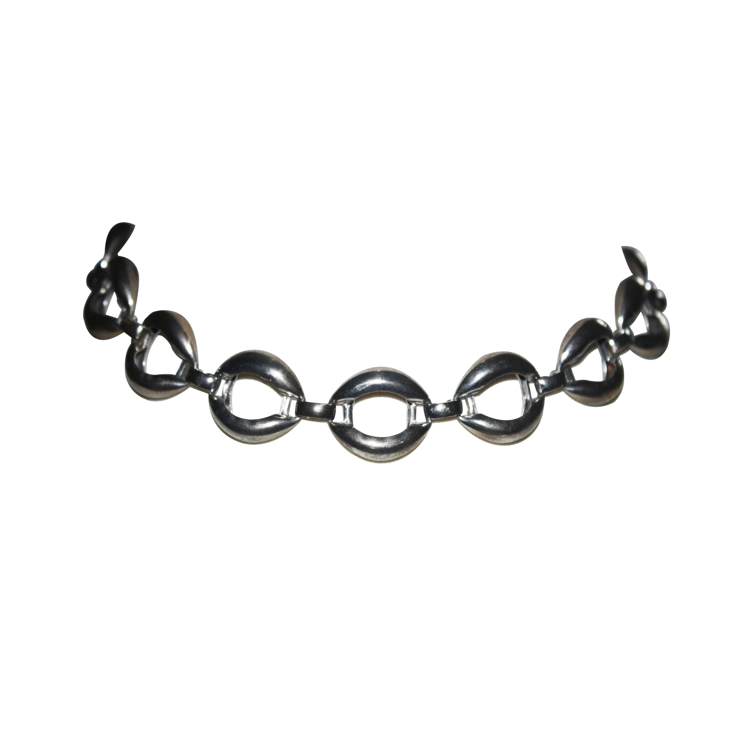 Vintage Silver Tone Shell'O Necklace