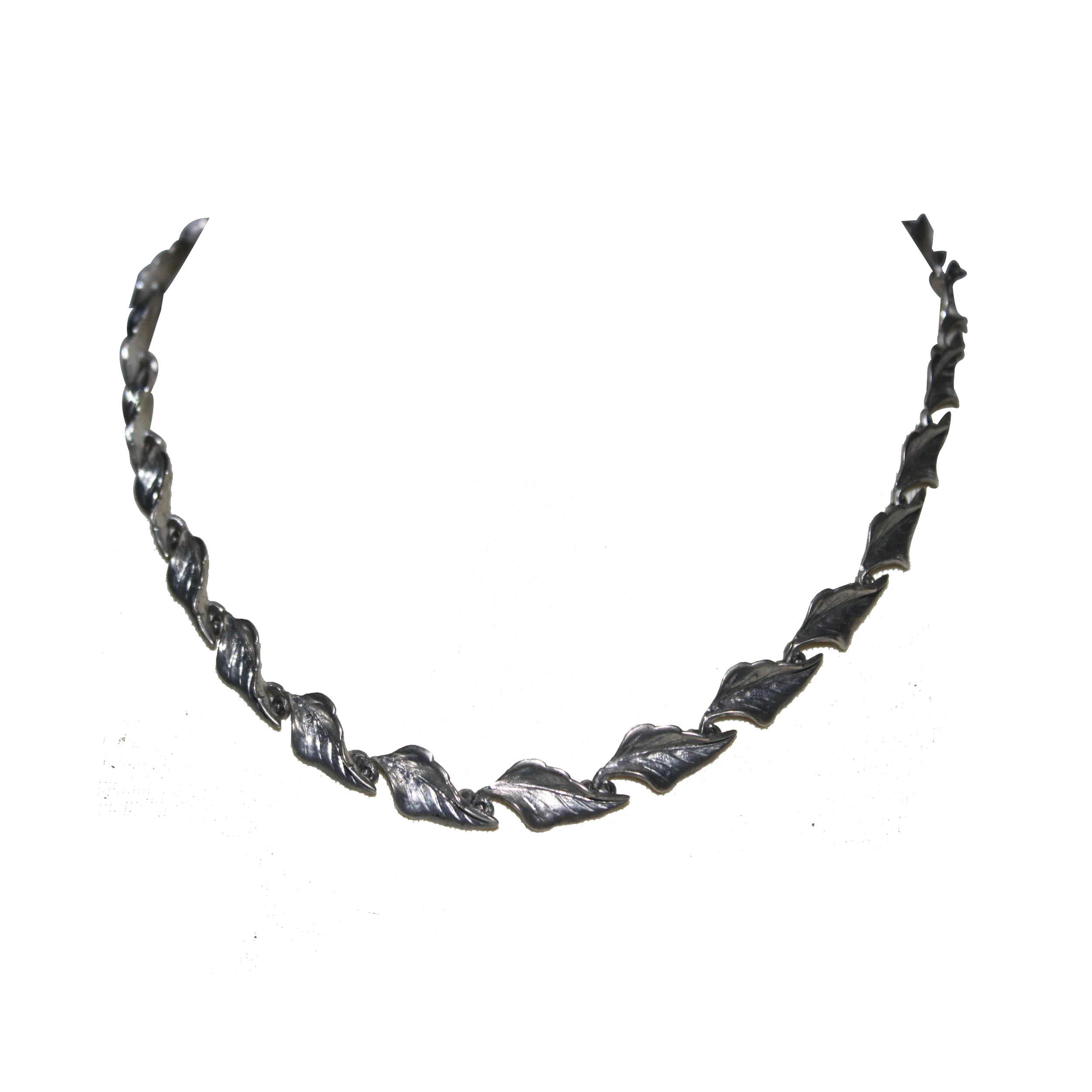 Vintage Silver Tone Sprout Necklace