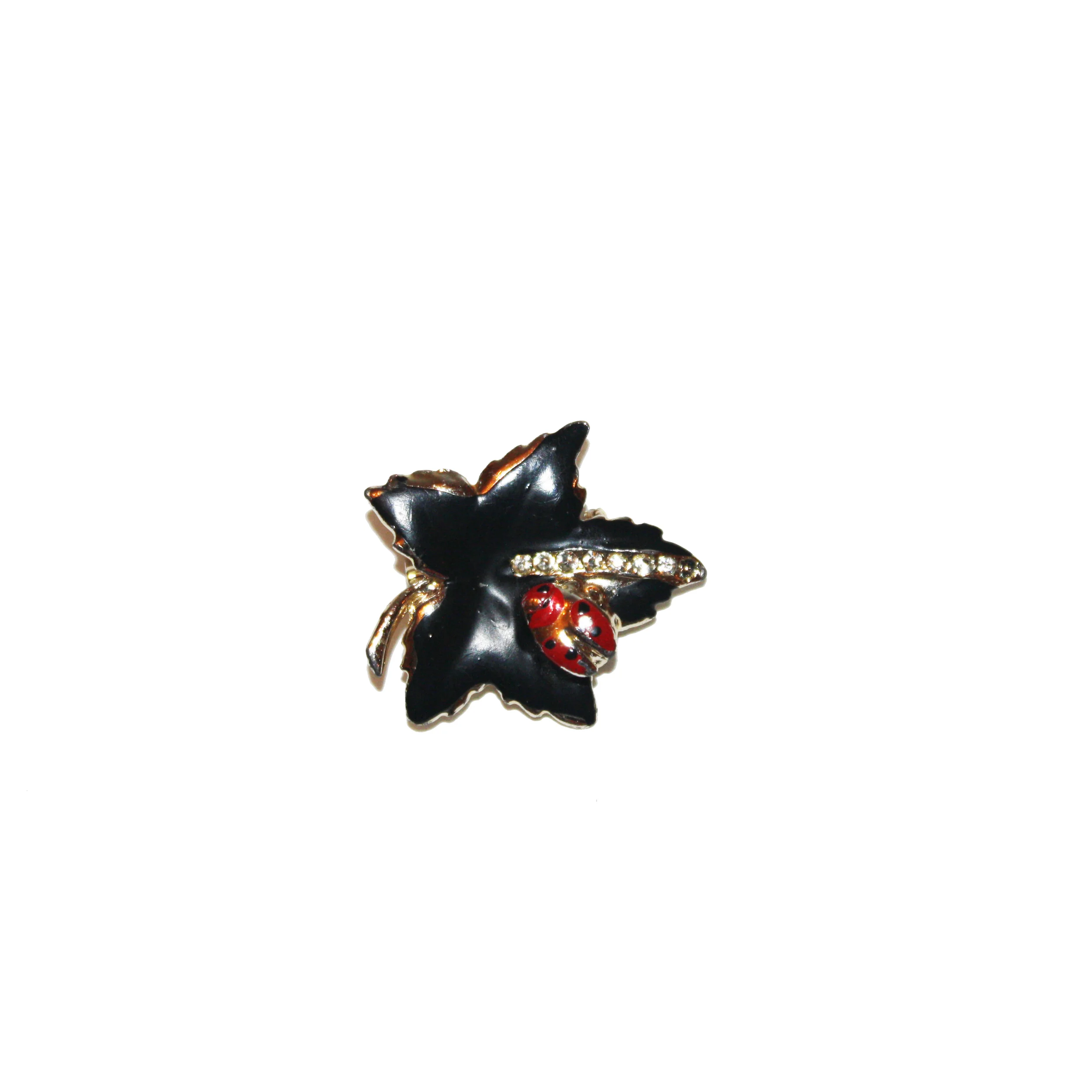 Vintage Ladybug Leaflet Brooch