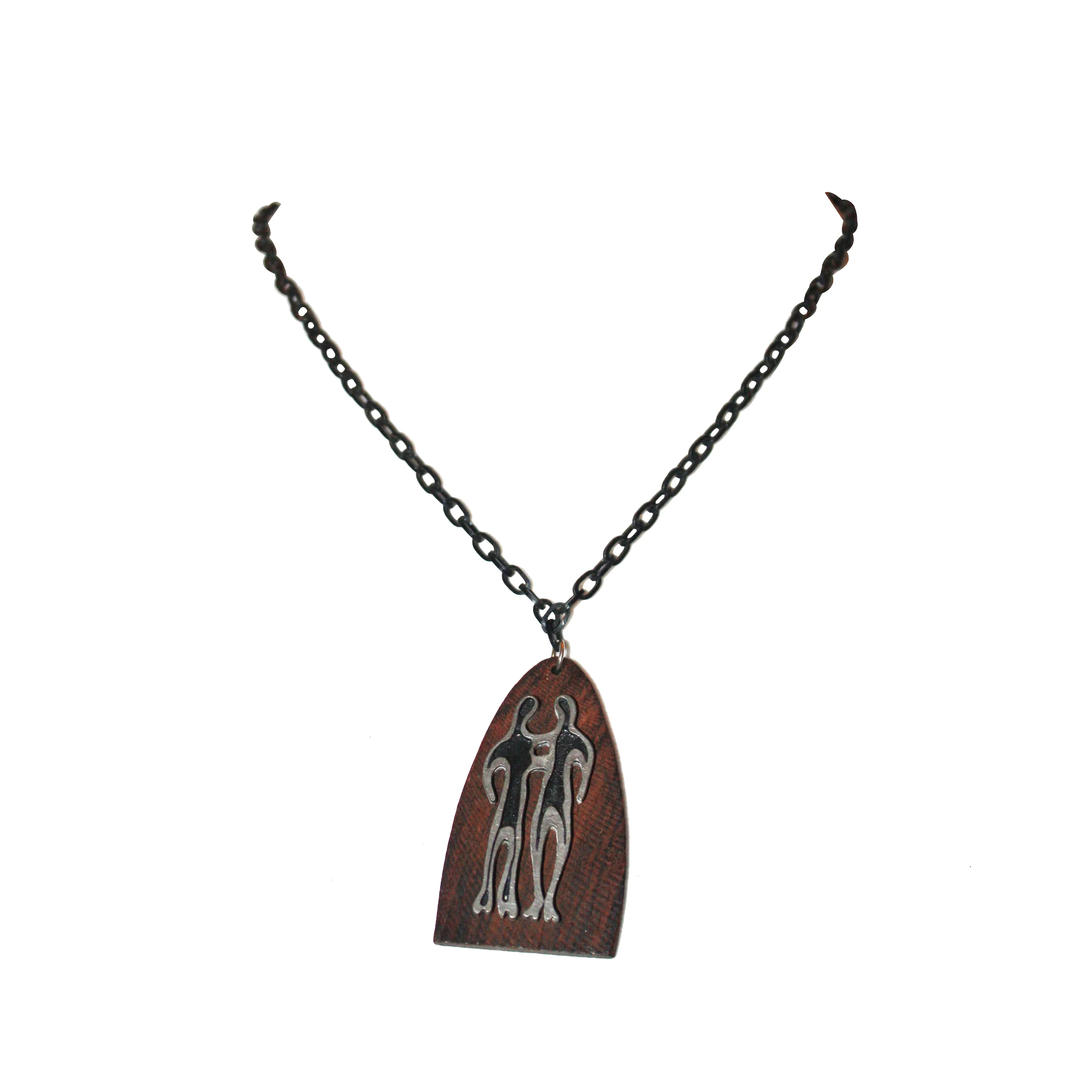 Two Persons Pendant Necklace