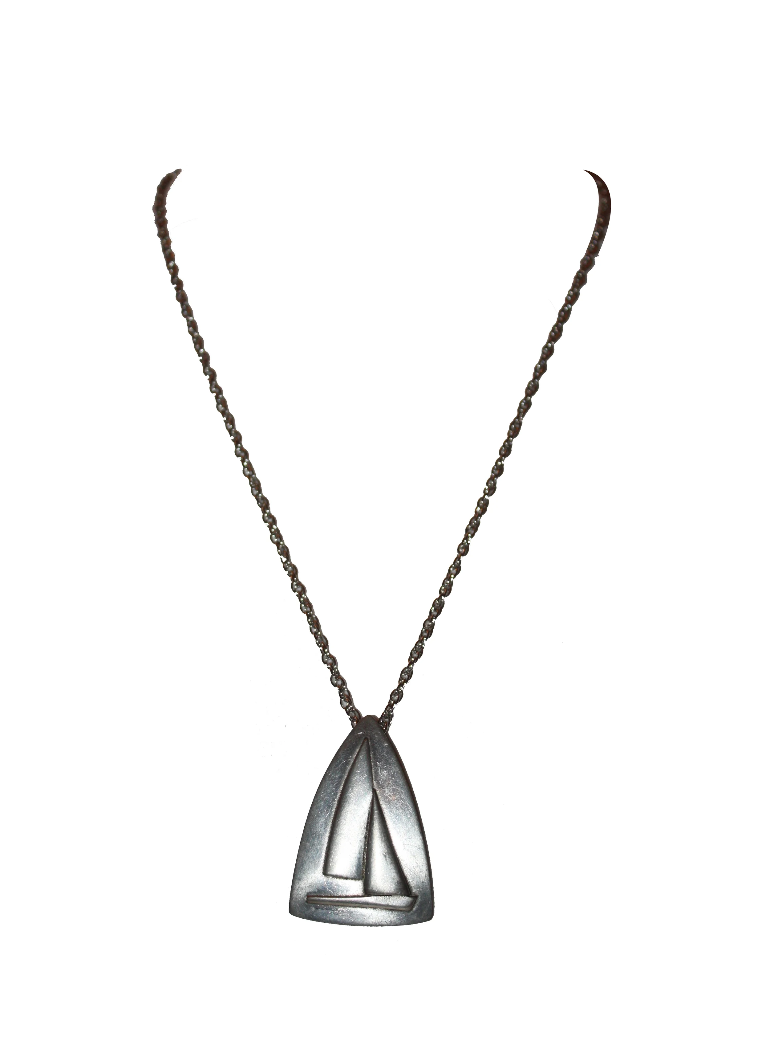 Sailing Silver Pendant Necklace
