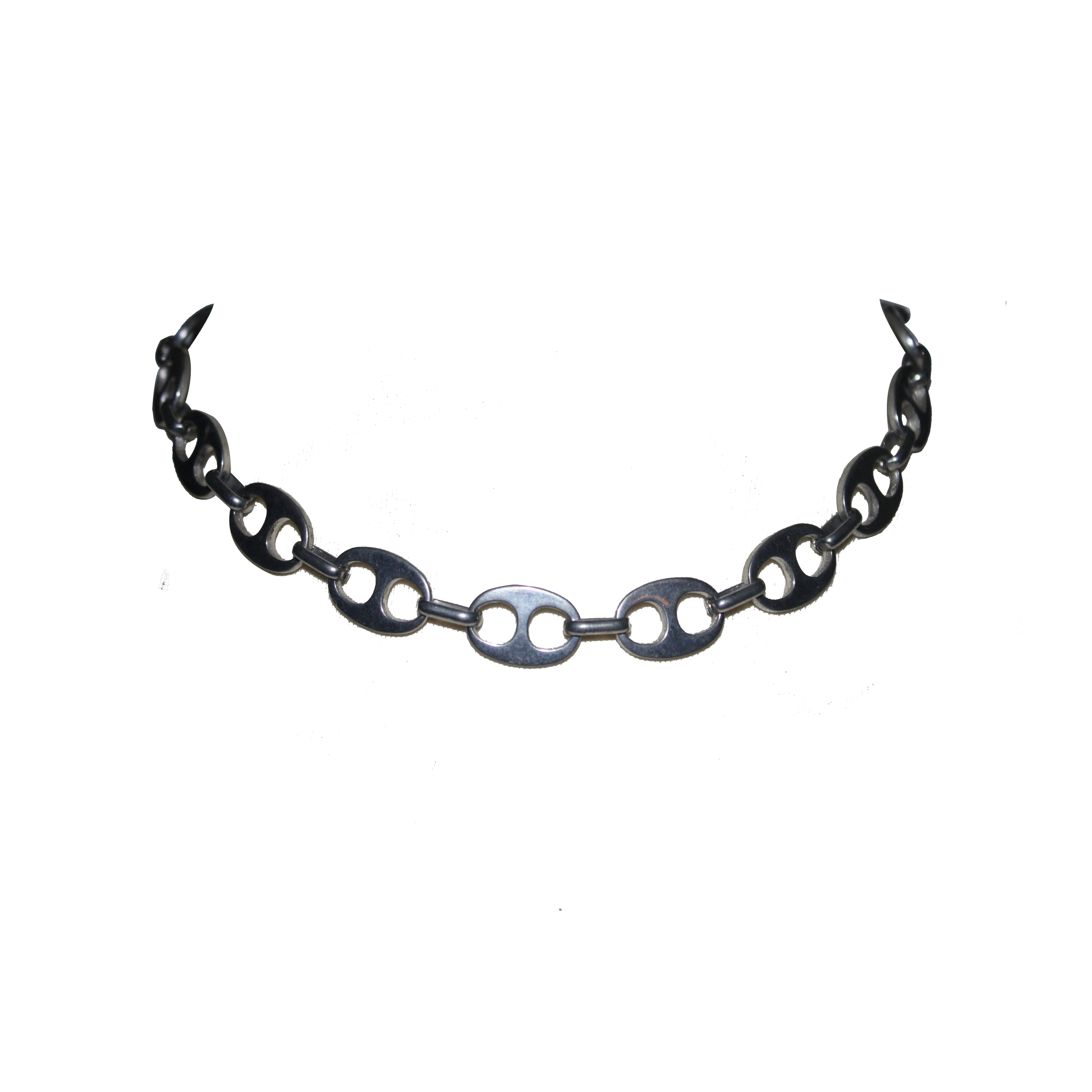 Retro Double Ringlet Silver Tone Necklace