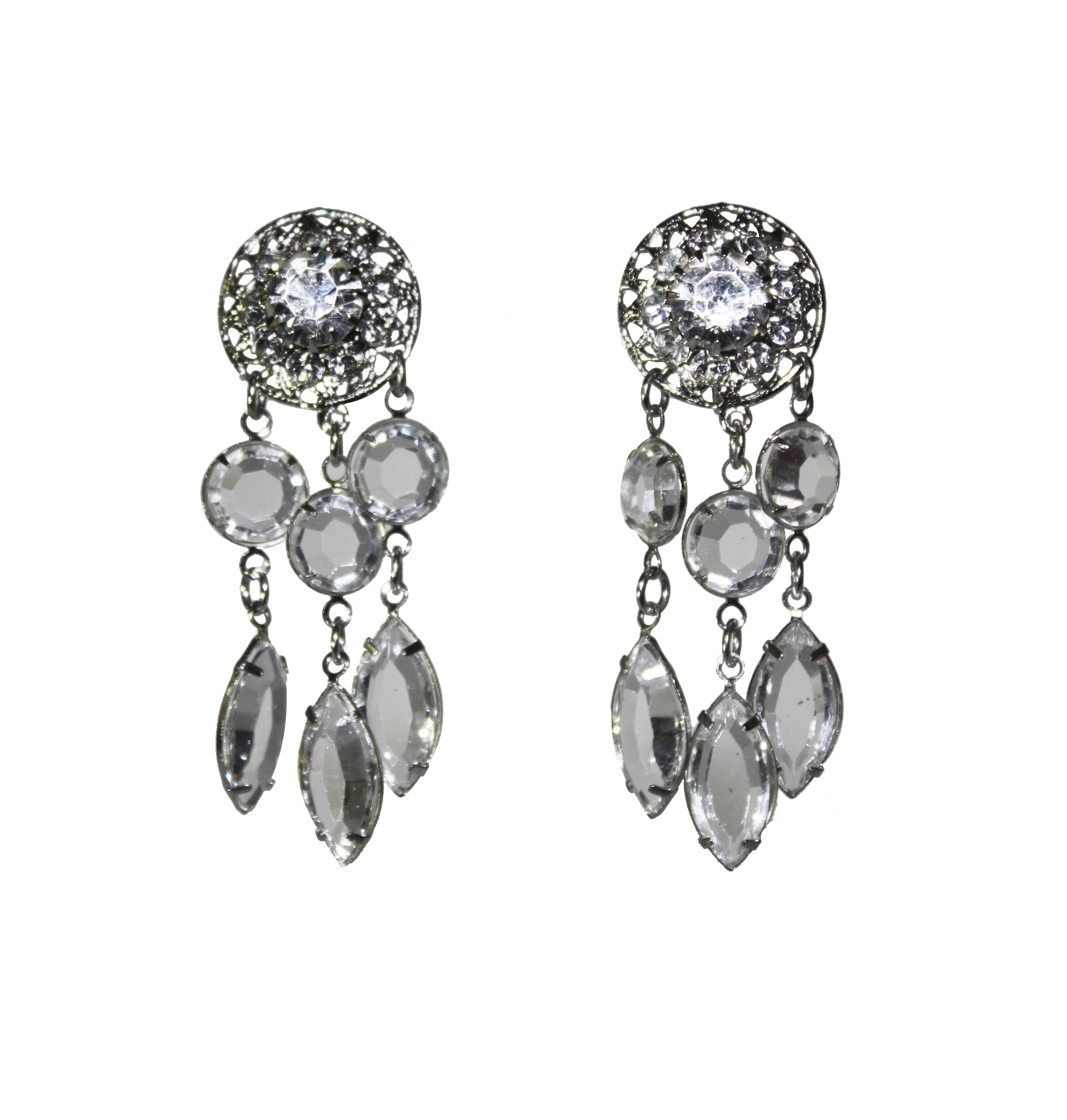 Vintage Wind Chime Crystal Earrings