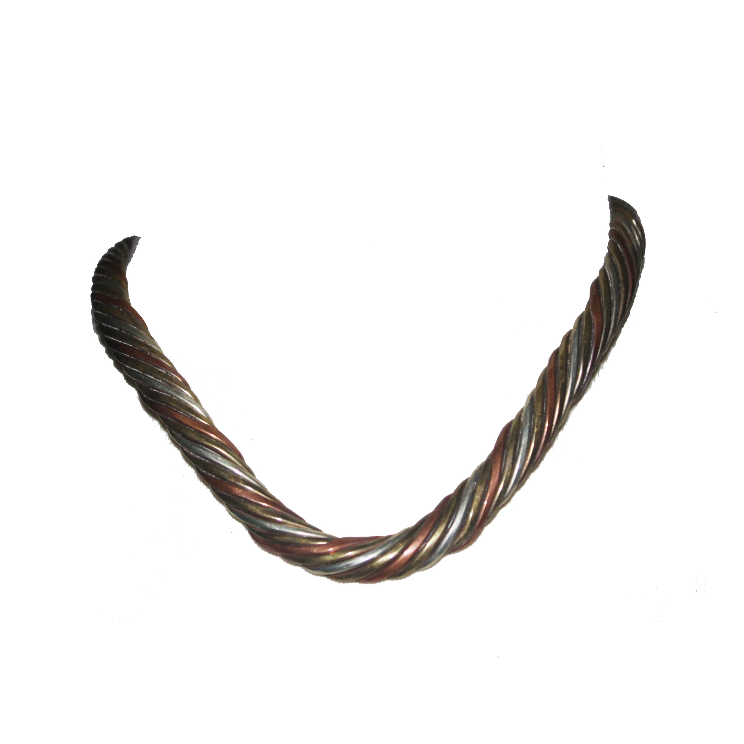Three Tone Twist Collar Necklace