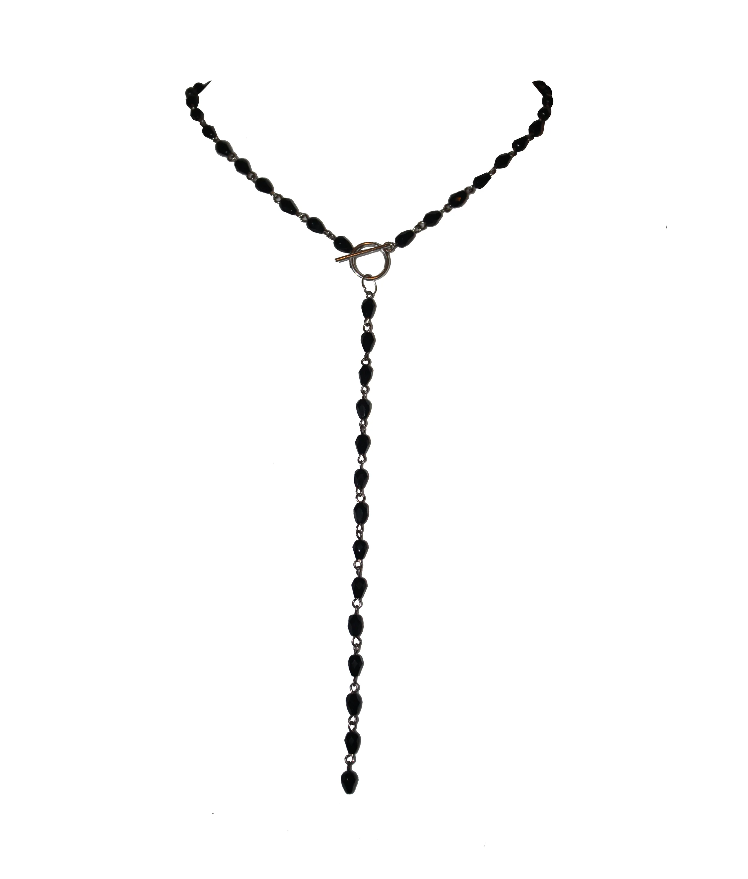 Handcrafted Jet Black Lariat