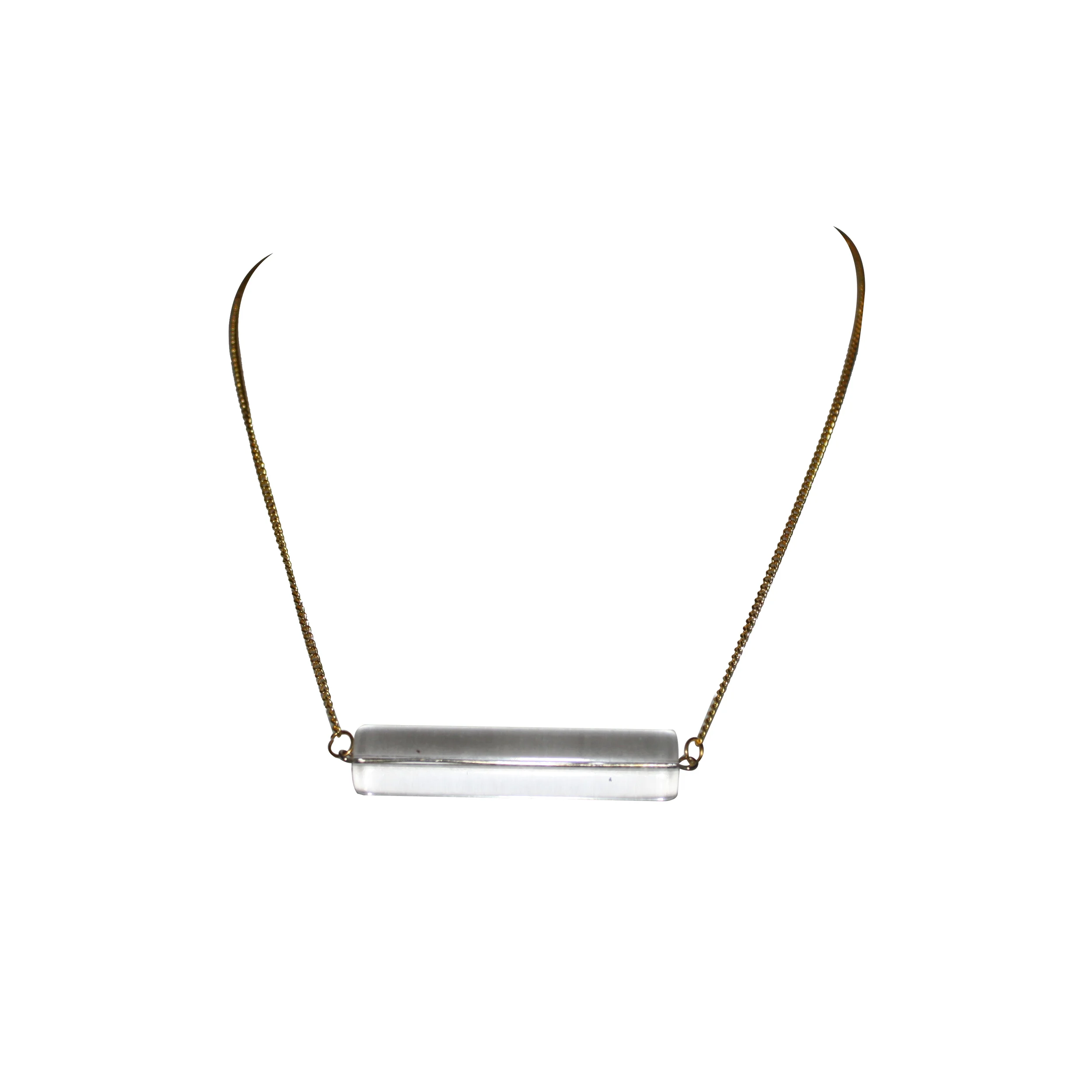 Transparent Lucite Minimalist Necklace