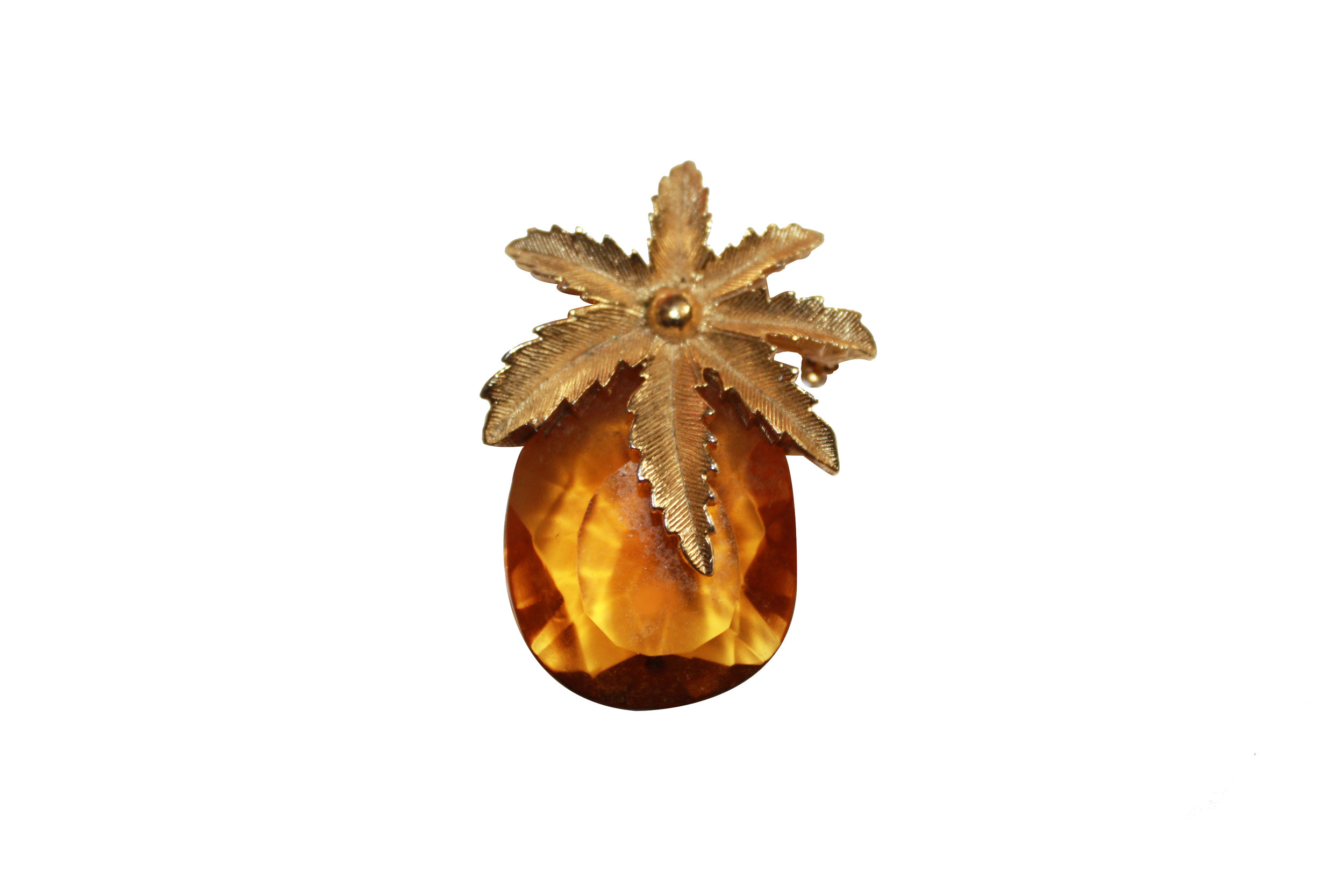 Pineapple Glass Brooch