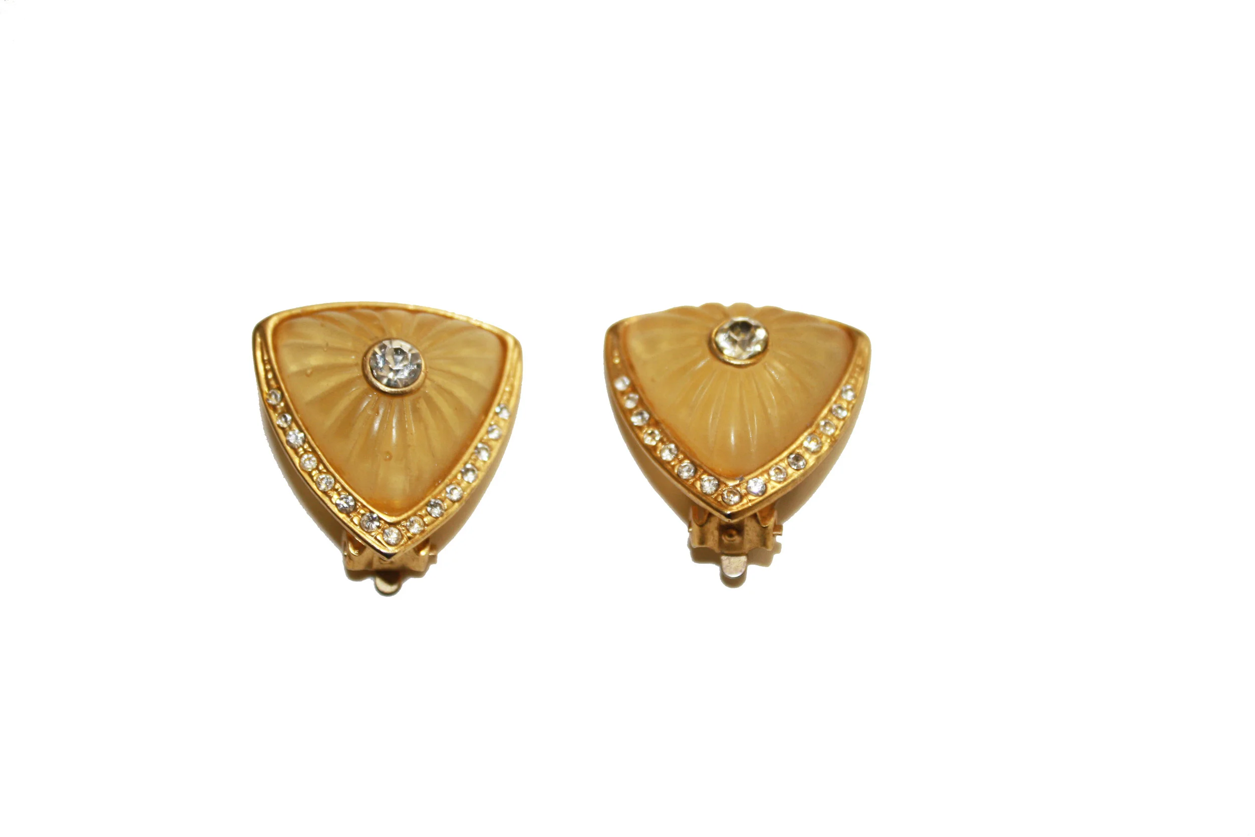 1970s Victorian Revival Clip On Earrings 