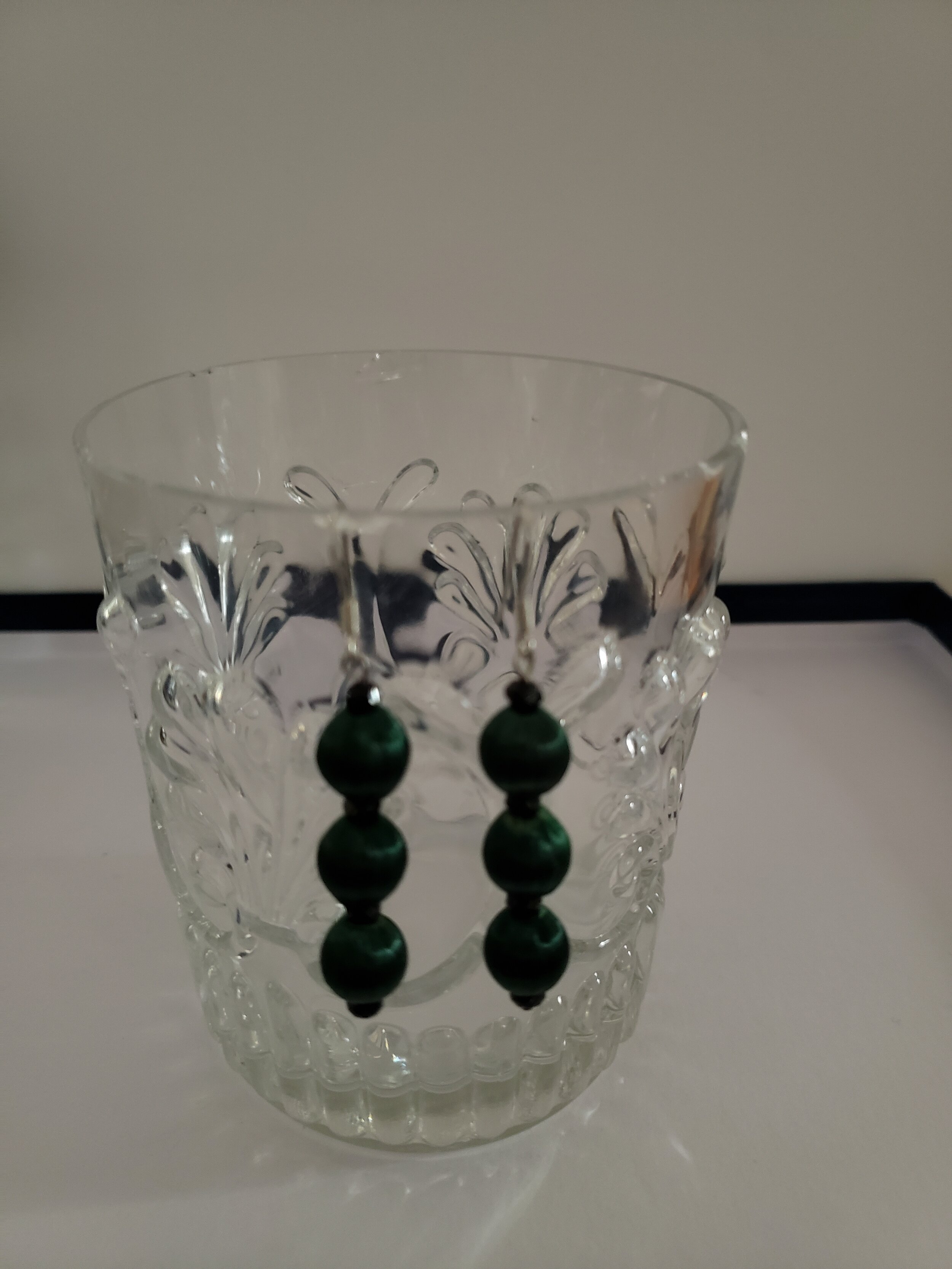 Forest Silk Bead Earrings