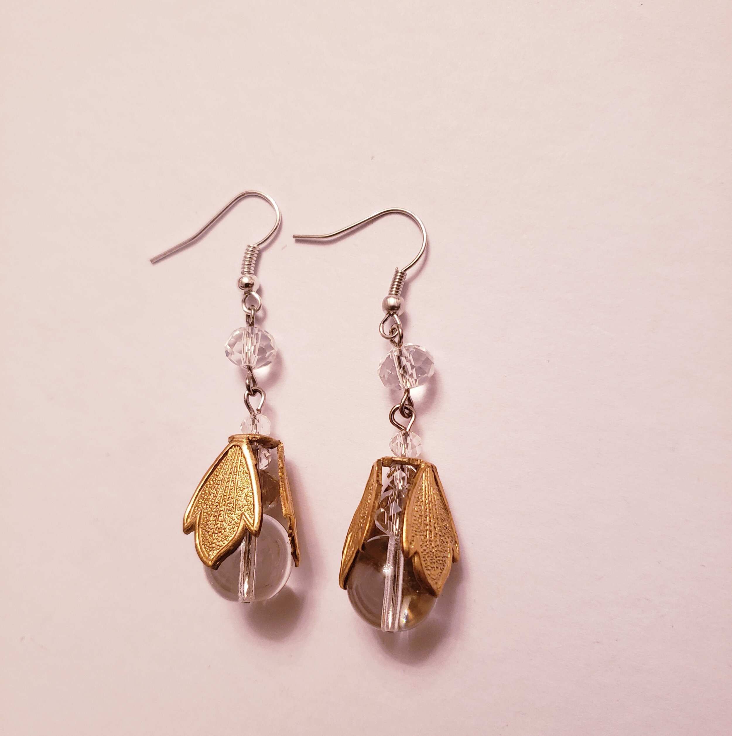 Clear Winged Earrings