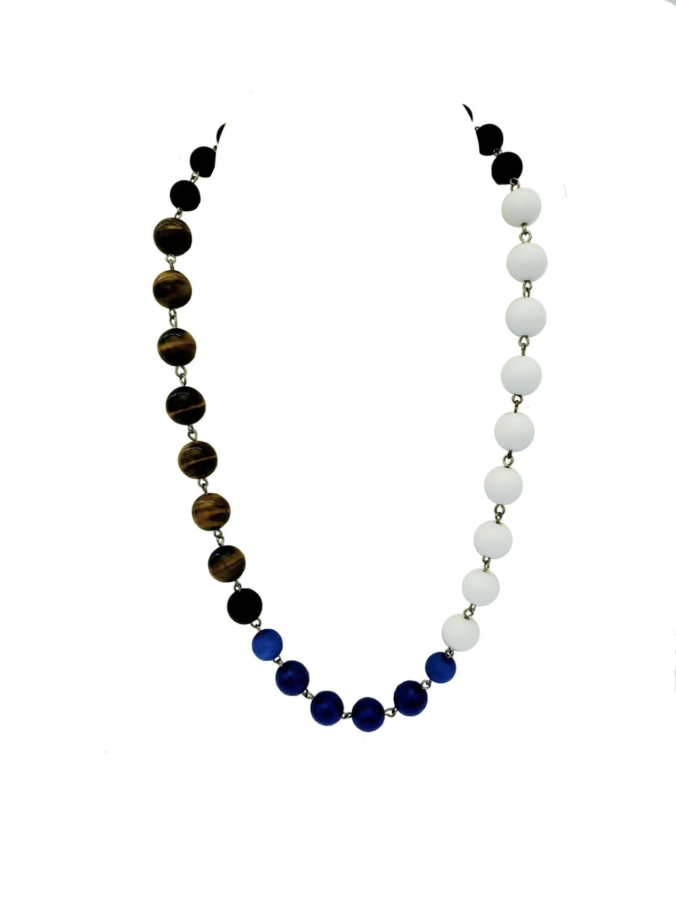 Agate Tiger's Eye Beaded Necklace