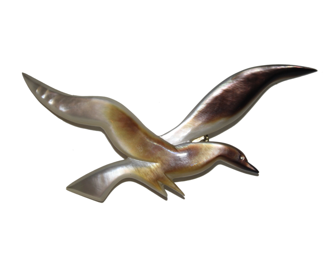 Men's Brooch Mother of Pearl Seagull