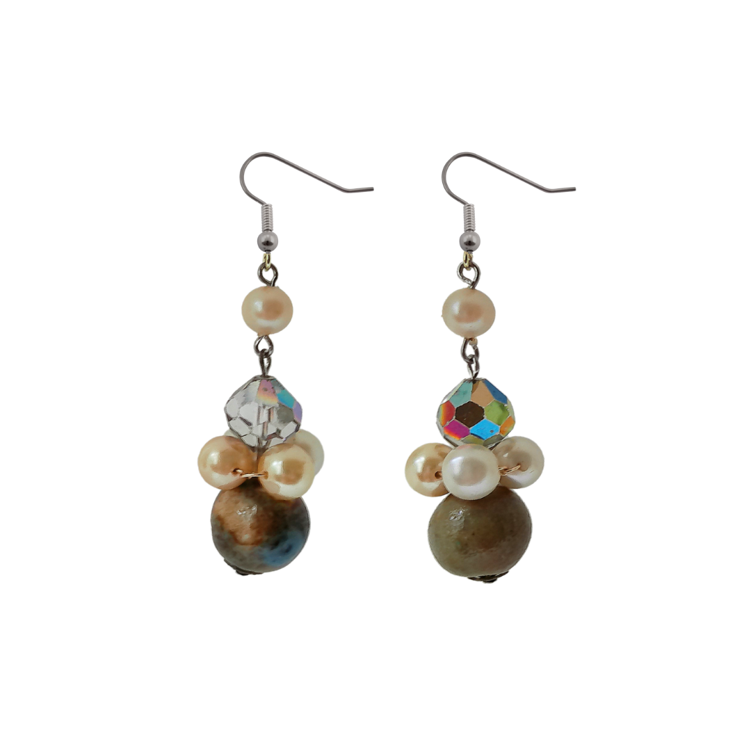 Natural Neutral Gobster Earrings