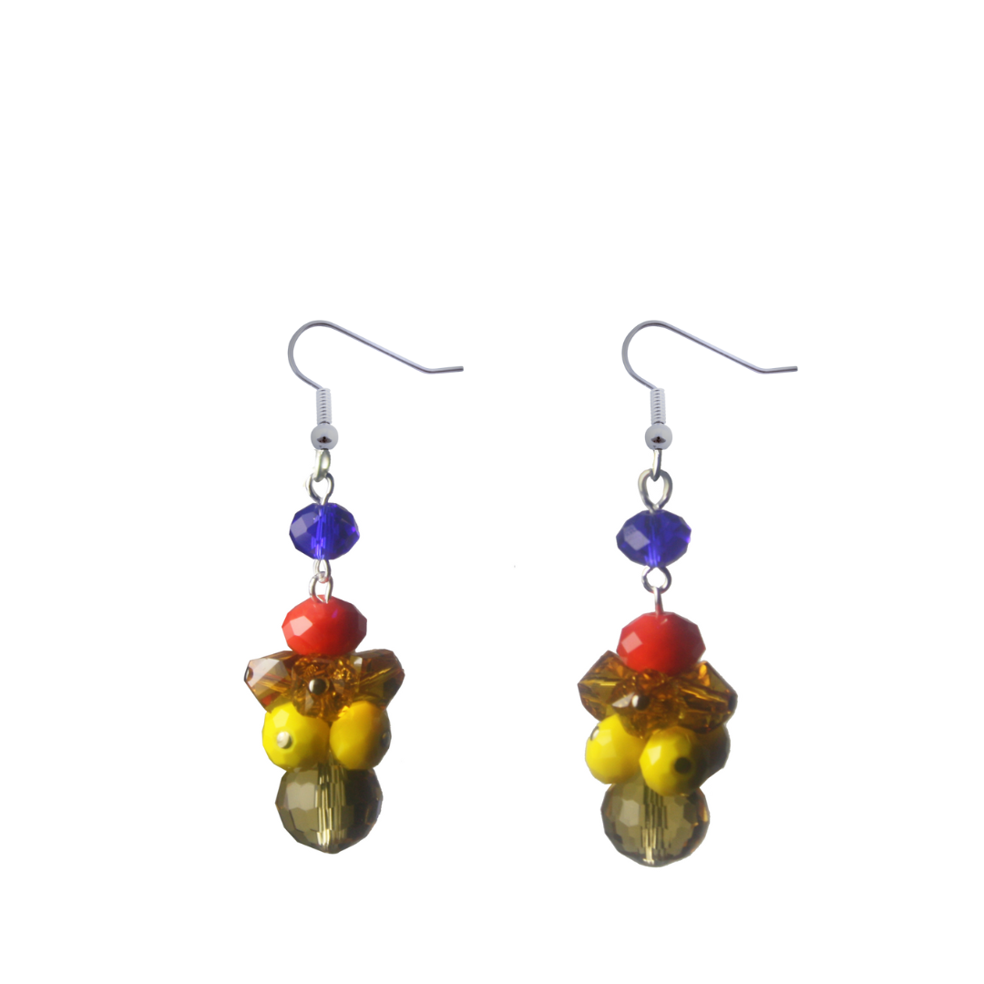 Primary and Crystal Gobster Earrings
