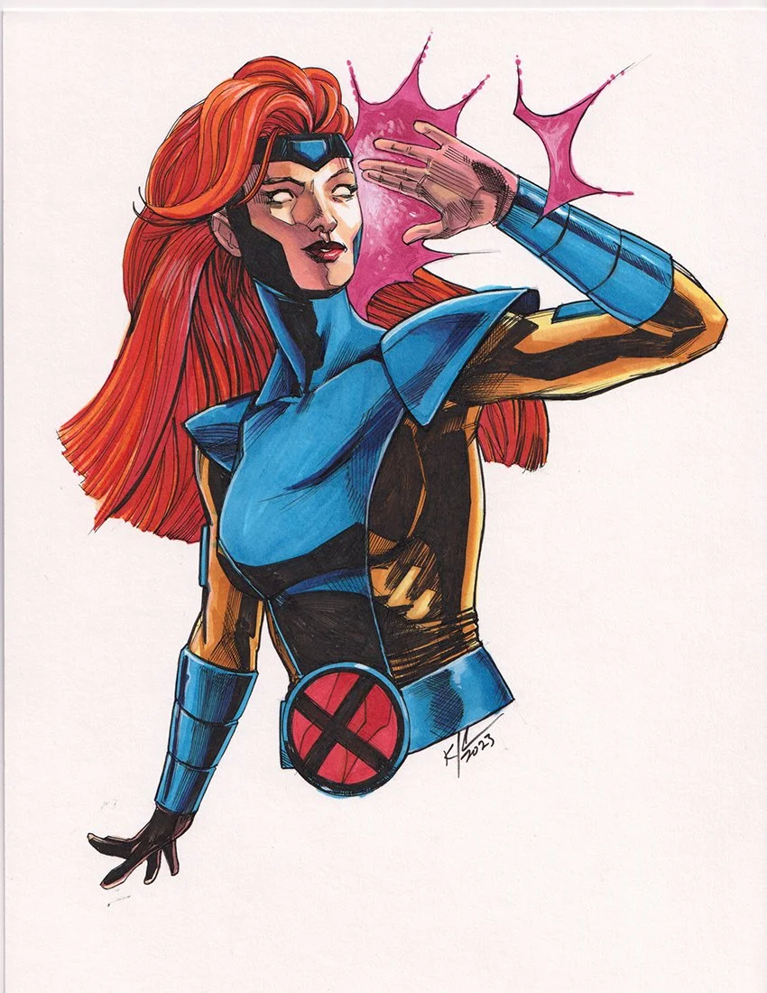 Jean Gray $200
8.5"x11" Commission Style Ink/Markers