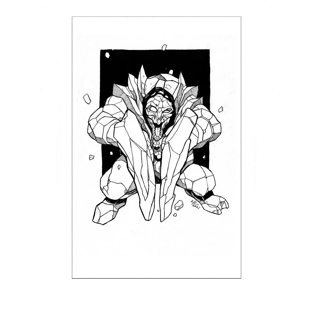 Icepick Inktober Sketch (Pick)
$100 ($160 for two, $200 for 3 Inktober Art)
5"x7" Inks