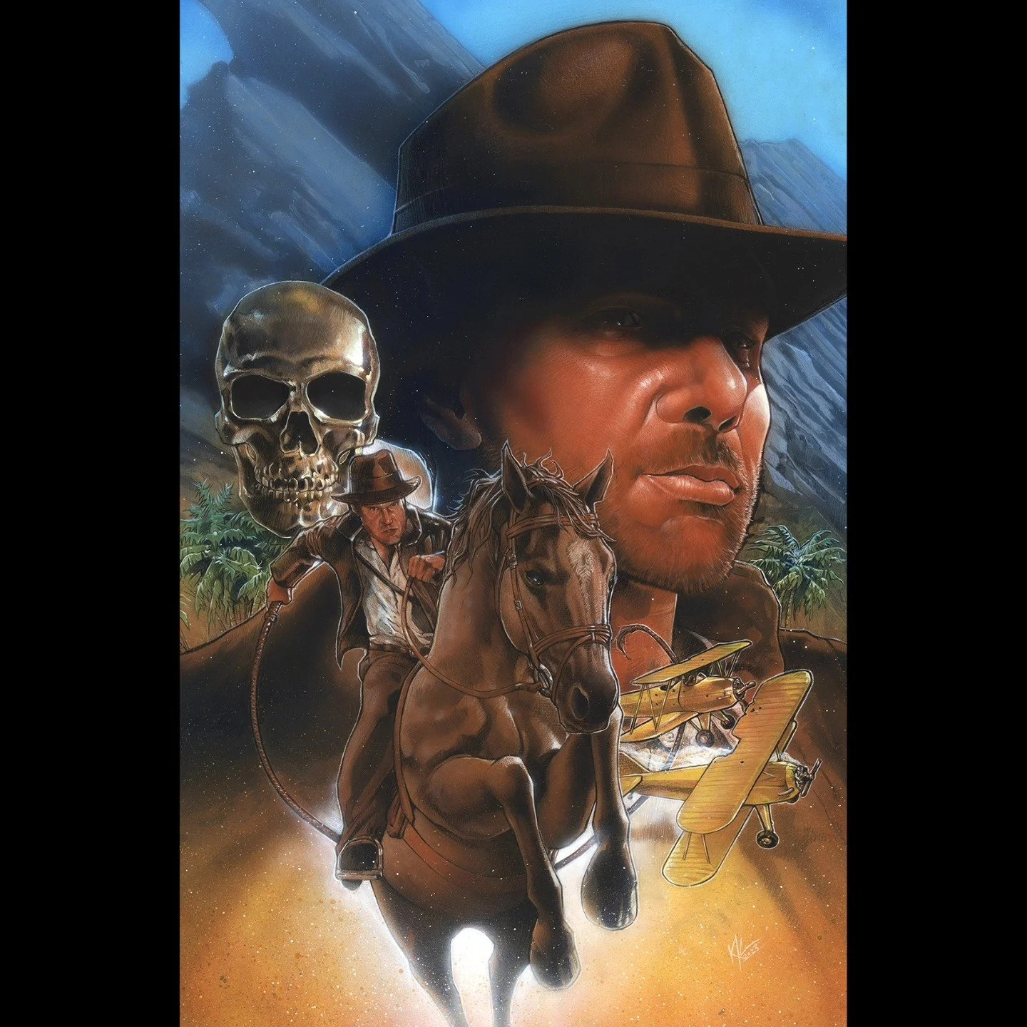 Indiana Jones $3000
16"x22" Acrylics/Color Pencils
