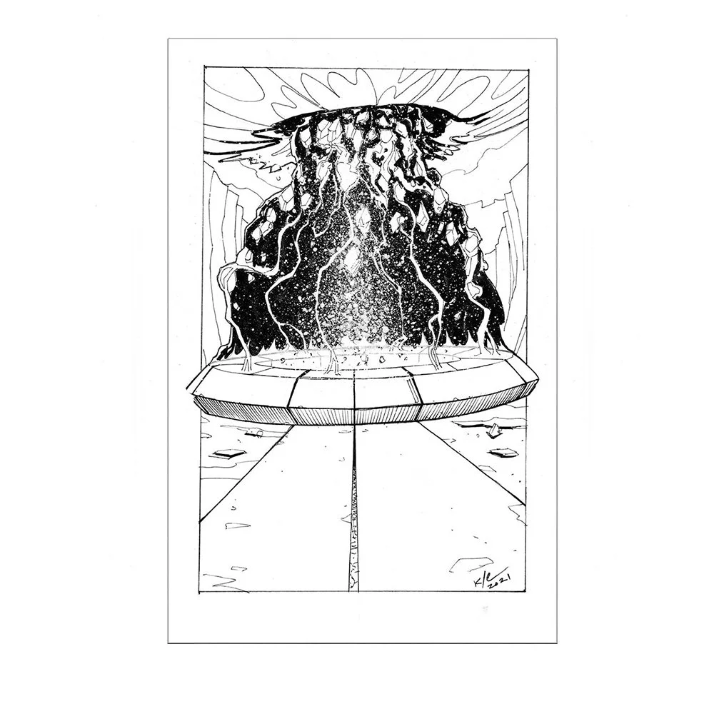 Space Bridge Inktober Sketch (Loop)
$100 ($160 for two, $200 for 3 Inktober Art)
5"x7" Inks