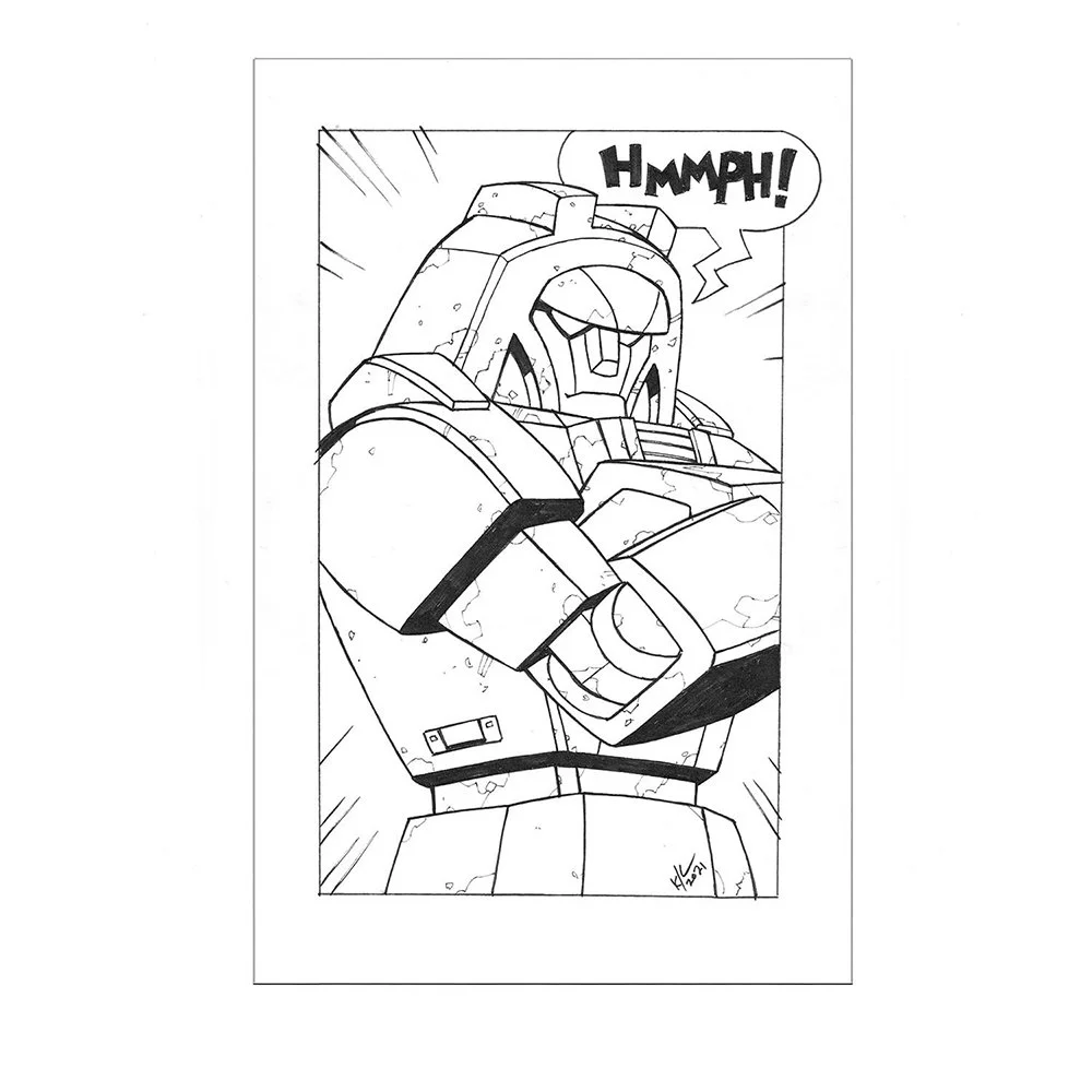 Gears Inktober Sketch (Sour)
$100 ($160 for two, $200 for 3 Inktober Art)
5"x7" Inks