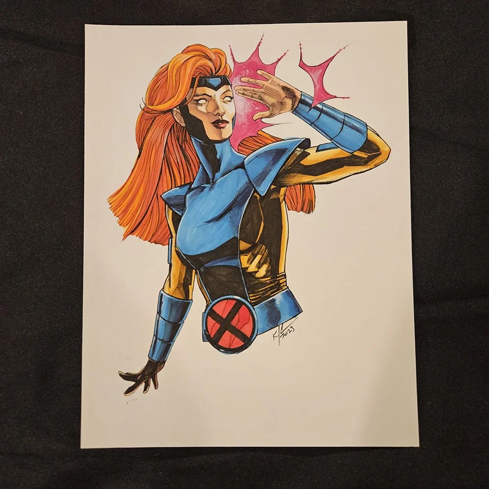 Jean Gray $200
8.5"x11" Commission Style Ink/Markers