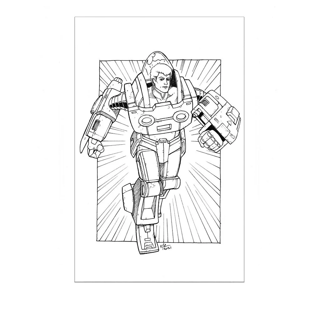 Spike Inktober Sketch (Suit)
$100 ($160 for two, $200 for 3 Inktober Art)
5"x7" Inks