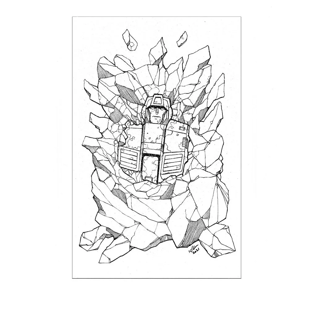 Jetfire Inktober Sketch (Crystal)
$100 ($160 for two, $200 for 3 Inktober Art)
5"x7" Inks
