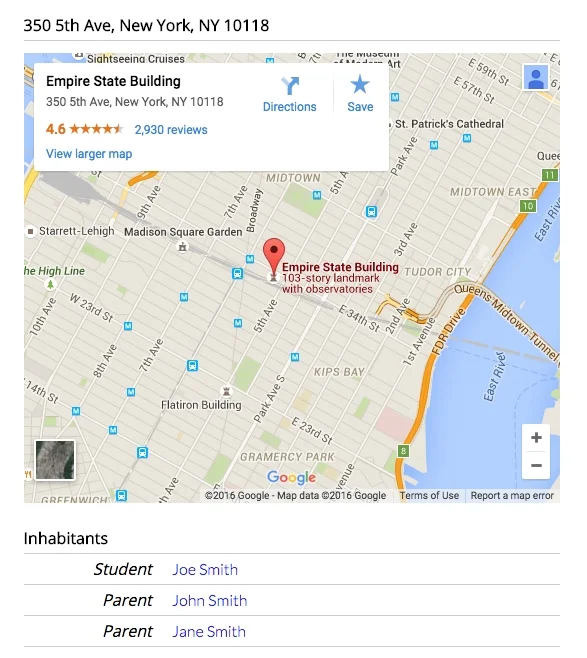 Due to confidentiality, we cannot show students' data, but this is the formatting of the site
