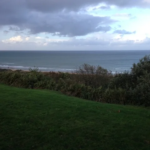  Omaha Beach is below the American Cemetery