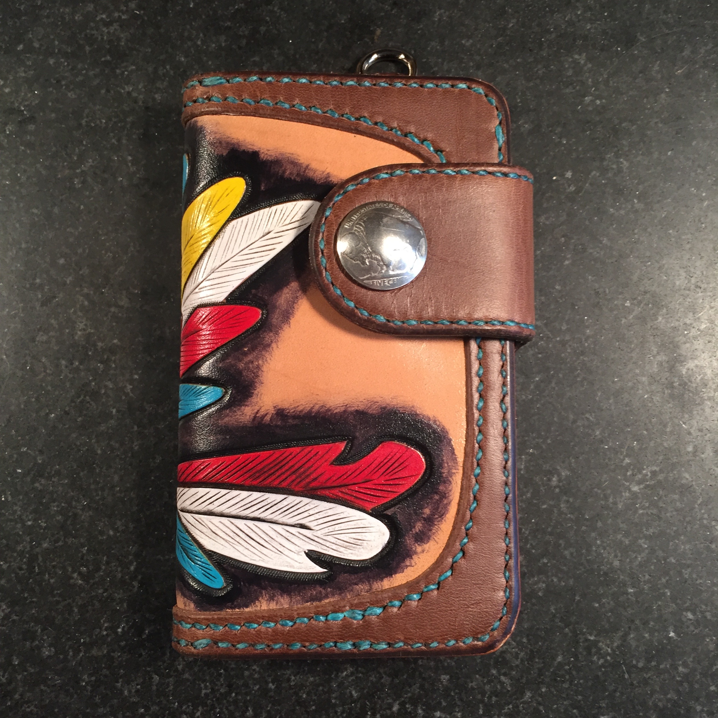 Carpenter Bee - Inlaid, Tooled, or Tooled and Inlaid Snap Wallet ...