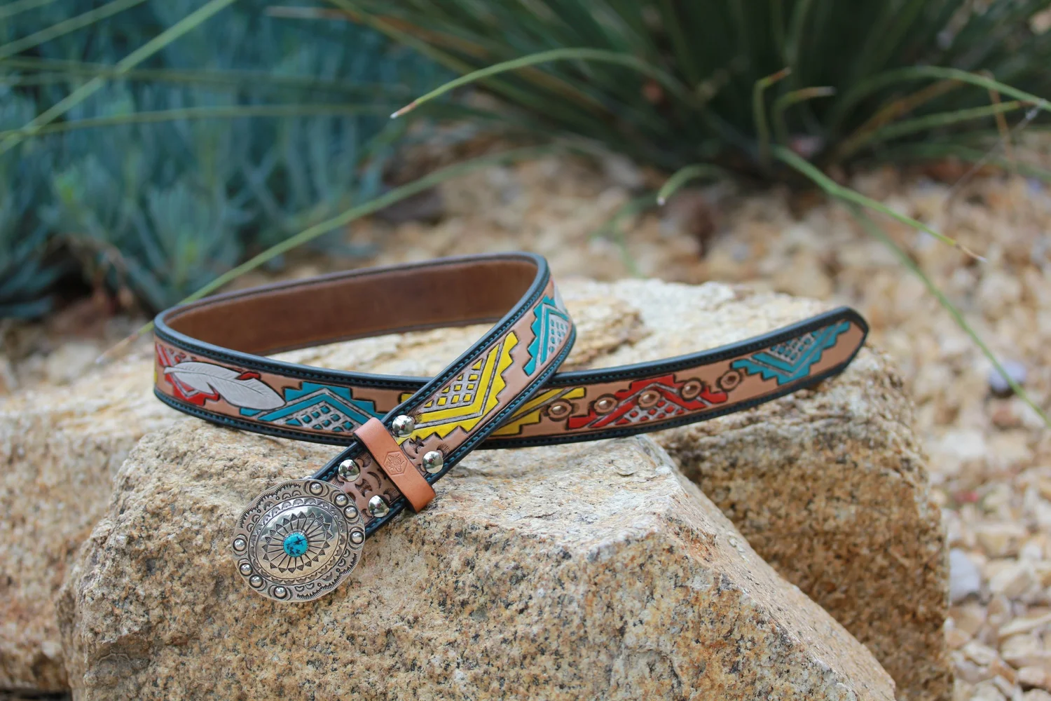 Tupelo - Saddle-Stitched Belt — ZeeBee Leather display picture 1