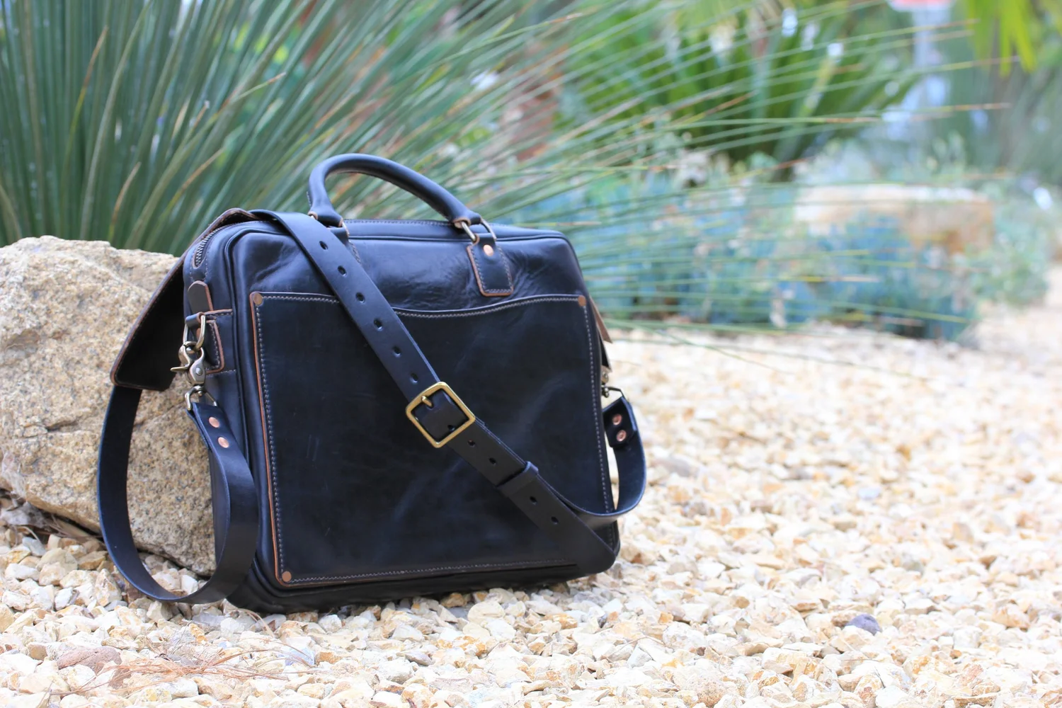 The Nest Hand Stitched Briefcase — ZeeBee Leather