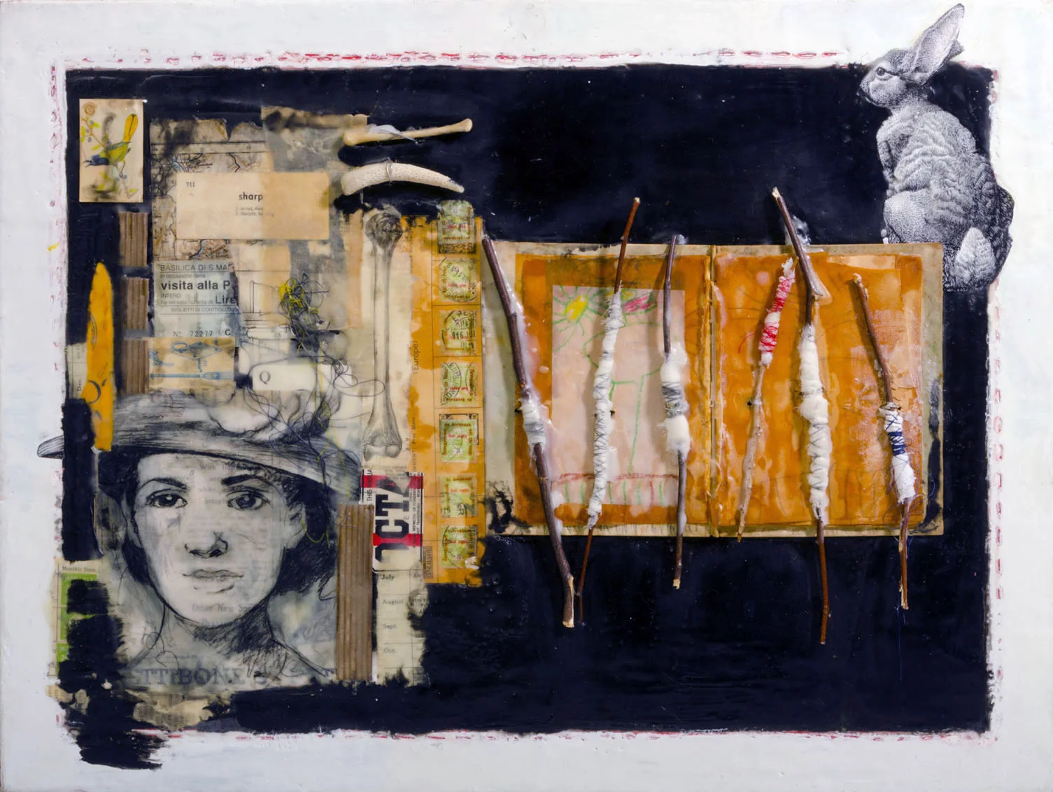The Smallest Bone Breaks First , 2013. 20 in x 24 in x 2 in. 