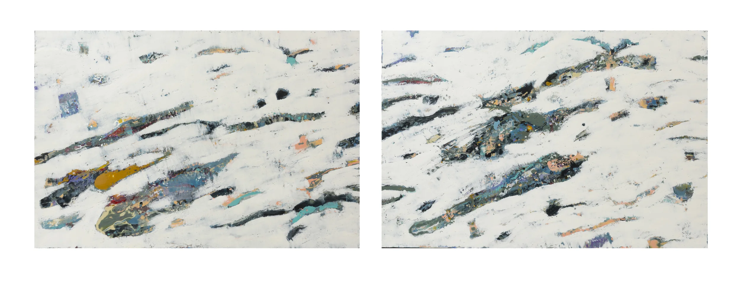 he Beginning and Ending of Everything, 2014, 32 x 24, encaustic, papers