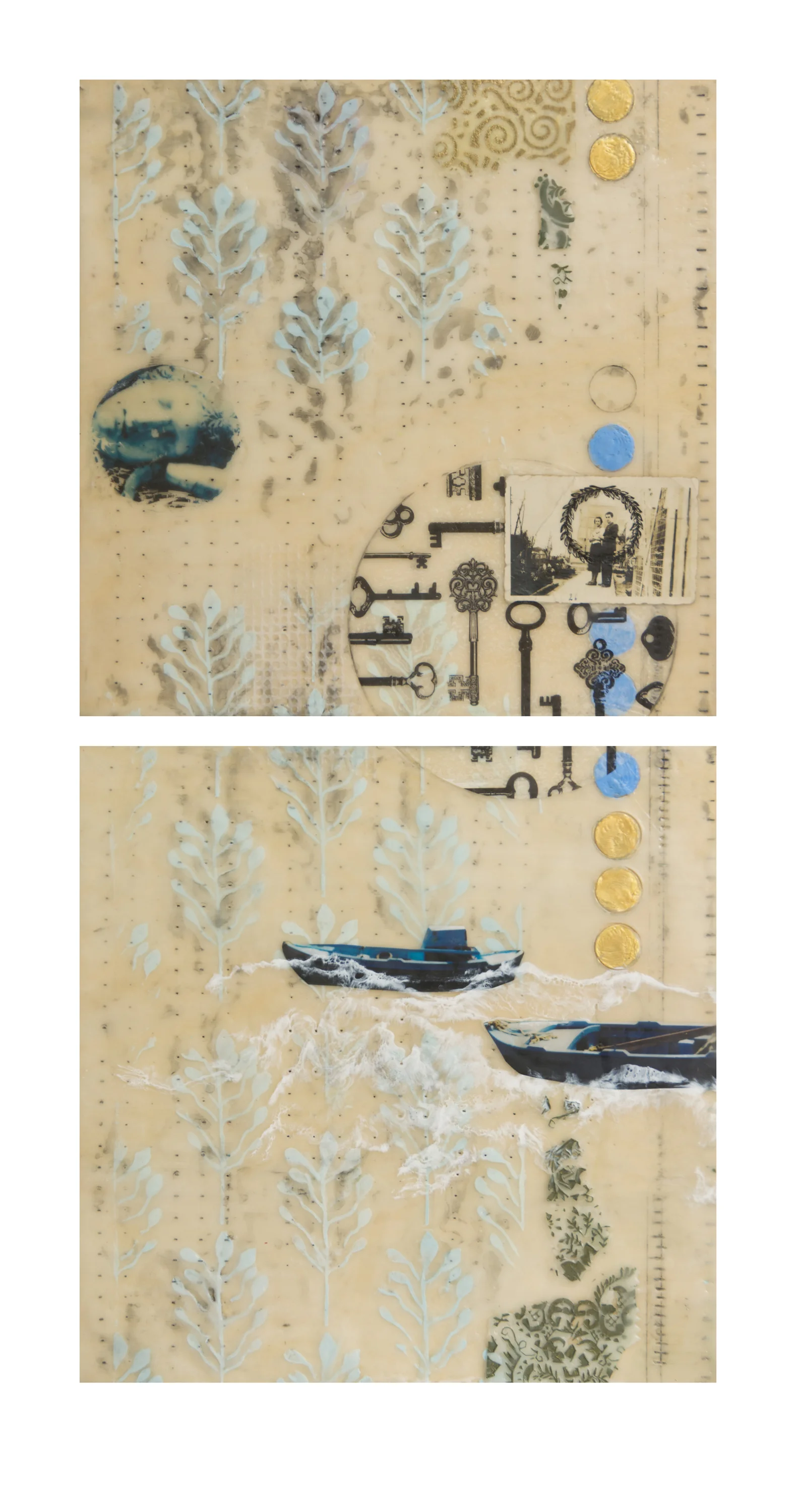 Before He S ailed, (Jason and Medea Myth), 20 x 10 dyptich, 2015