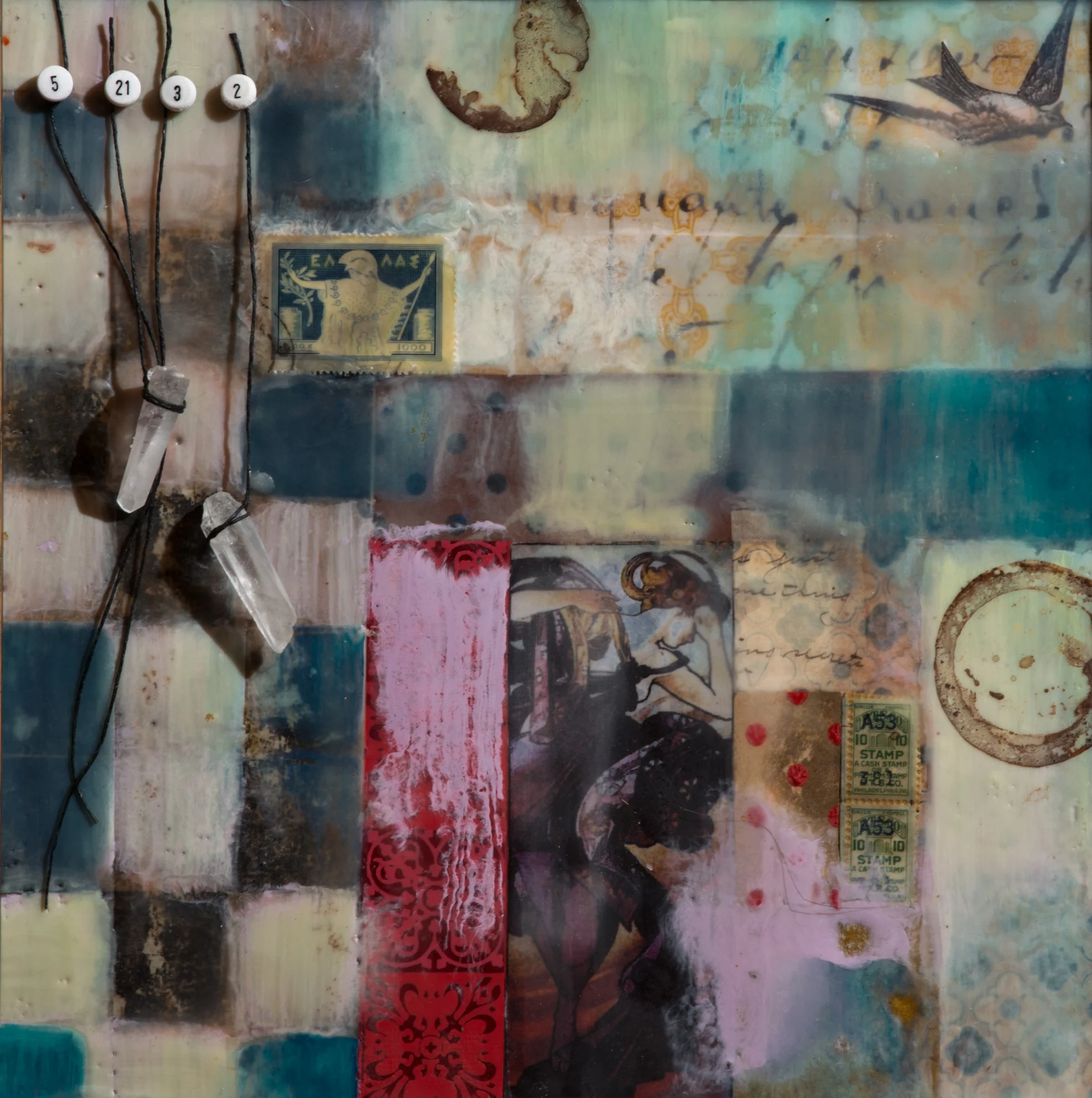 Leaving the Old Gods (Dike/Virgo) , 10 in x 10 in.