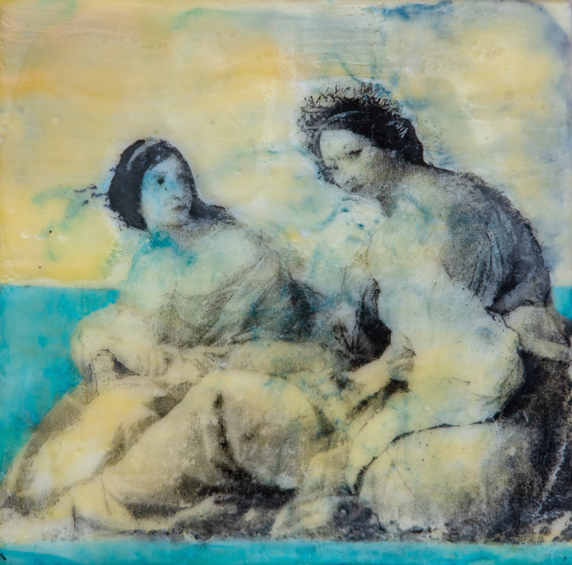   “Just The Galaxy Moving Through You” (Urania and Callisto), 8 x 8, 250.00 (sold)  