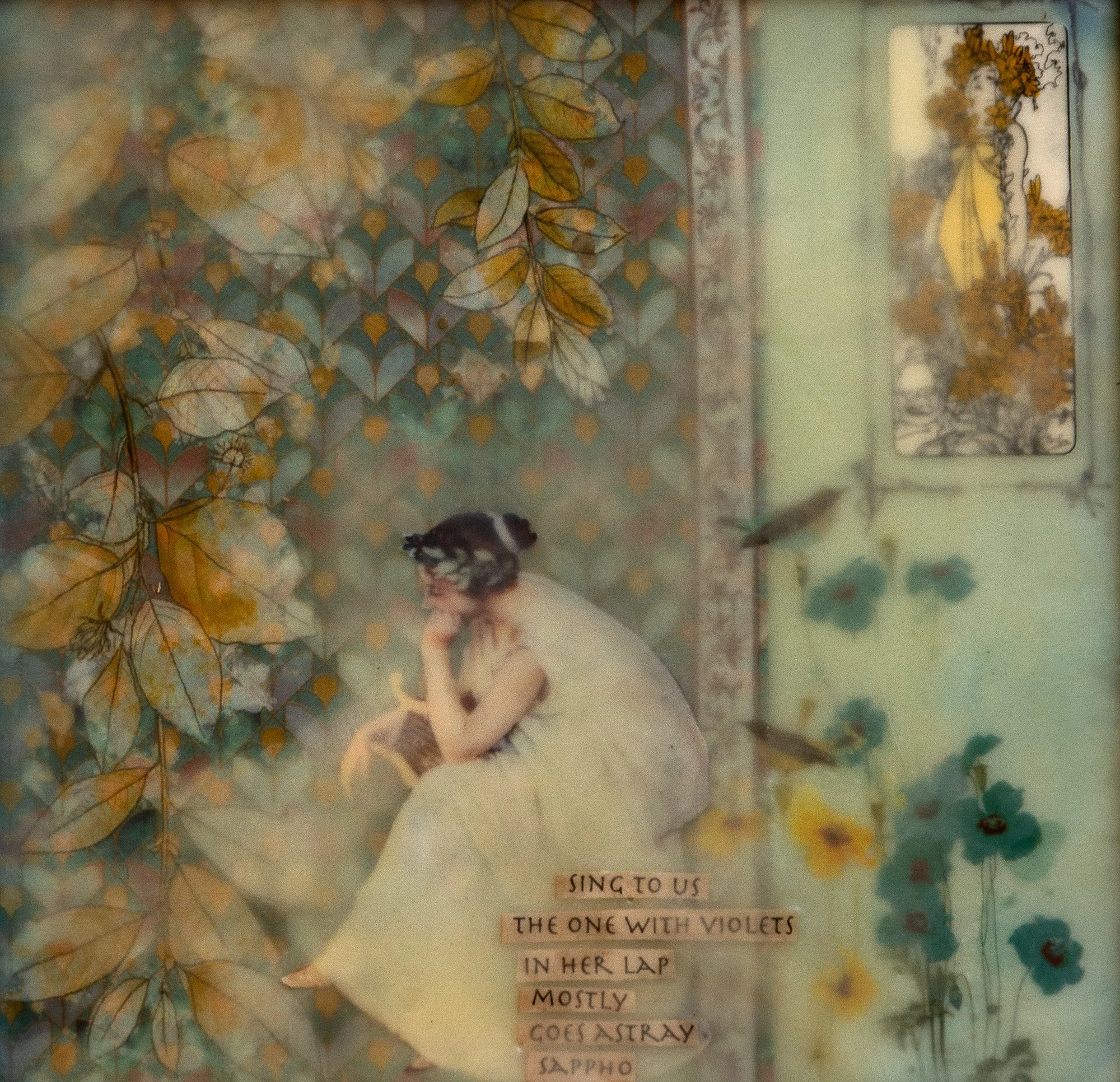   “ The Poems That Perish On The Brink Of Being” (Sappho), 8 x 8, 250.00 (sold)  