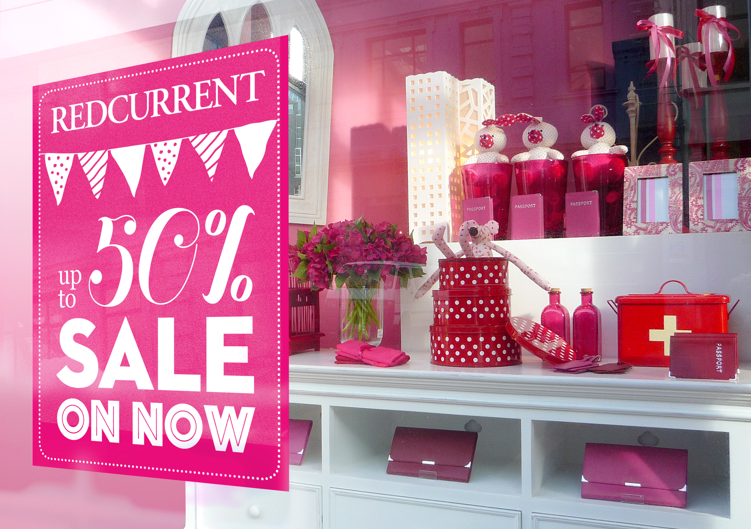 An eclectic mix of shocking pink, illustration and typography were used to reflect the fun and surprise of the shopping experience.