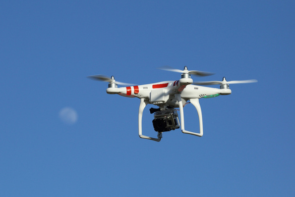 Drone with Go Pro camera attached (Flickr user Don McCullough photo).