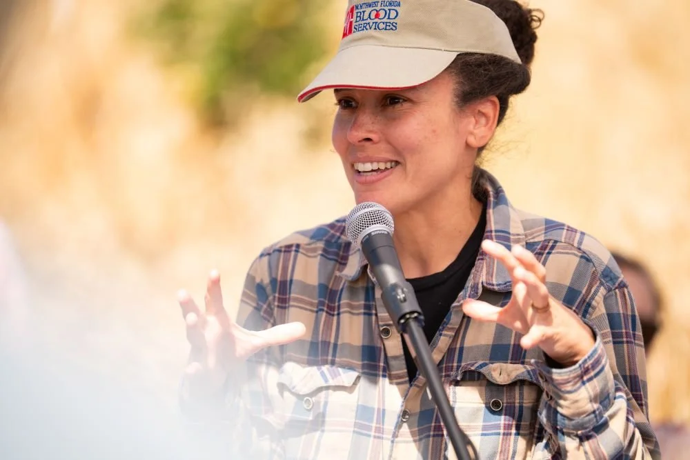 Luisely Melecio-Zambrano led a land meditation...