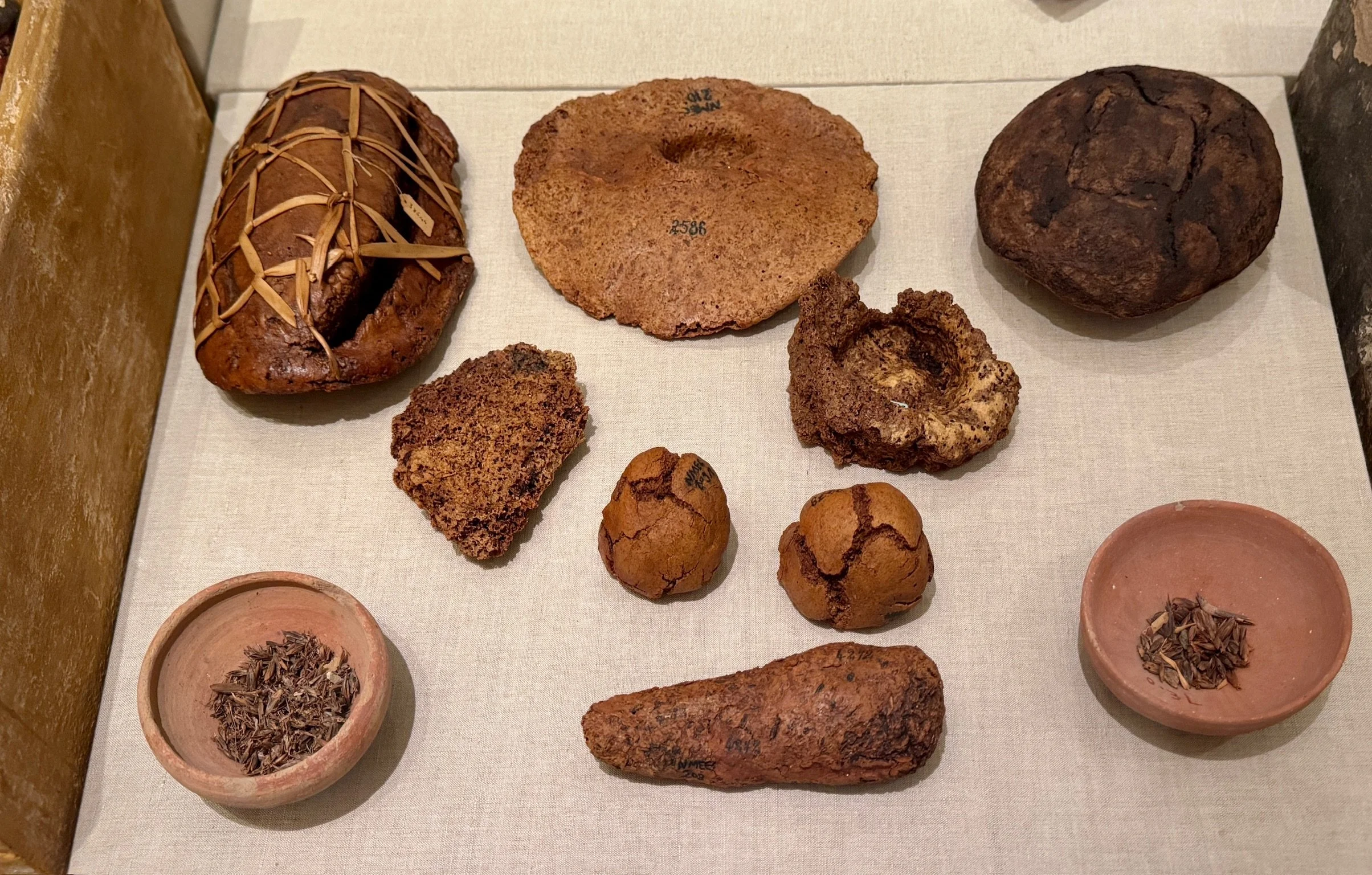 Bread in ancient Egypt was often made from emmer wheat, sometimes barley. It was the foundation of daily life—and of spiritual life too.