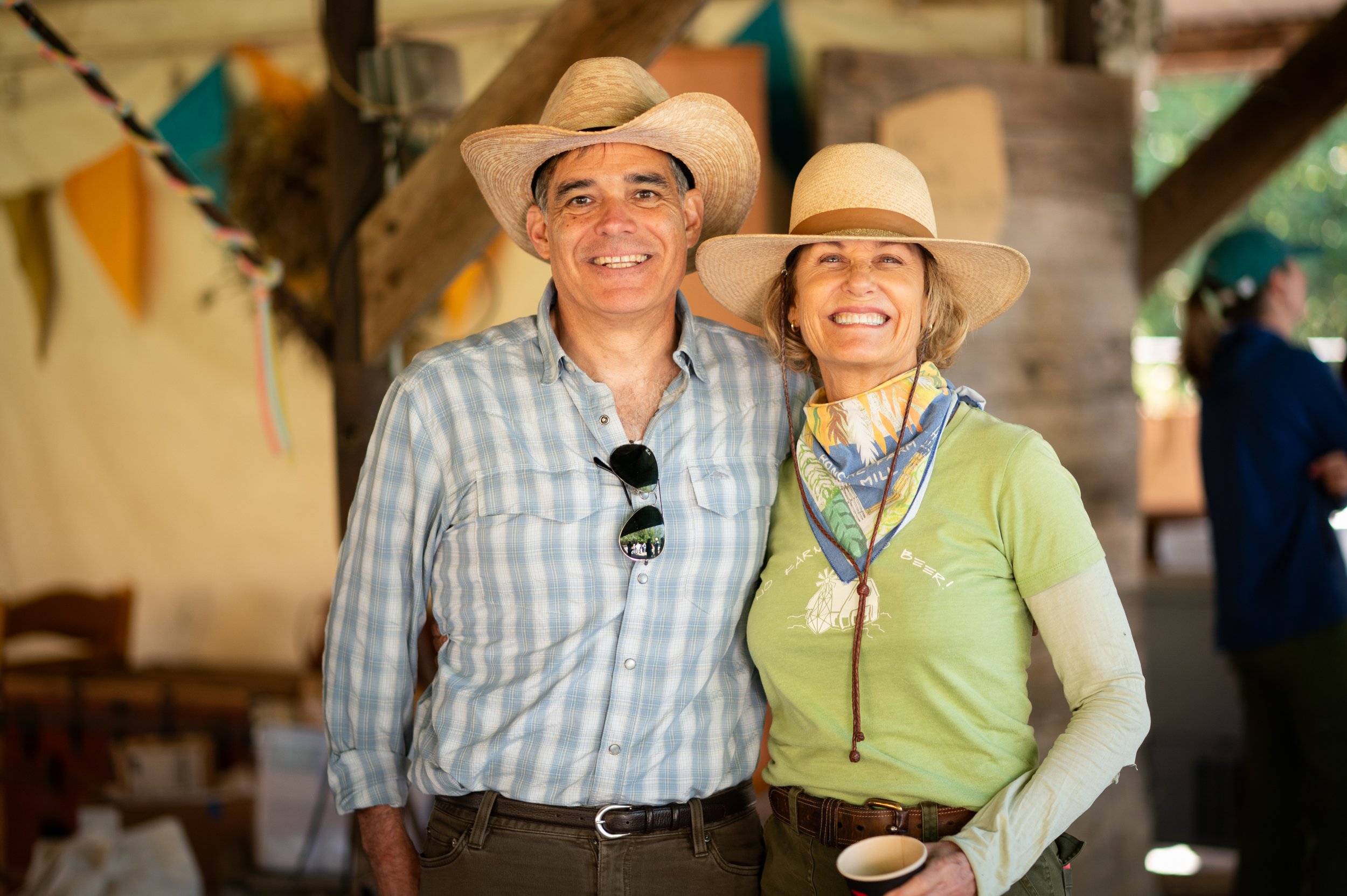 Harvest Emcee, Tom Giles and Honoré President, Elizabeth DeRuff